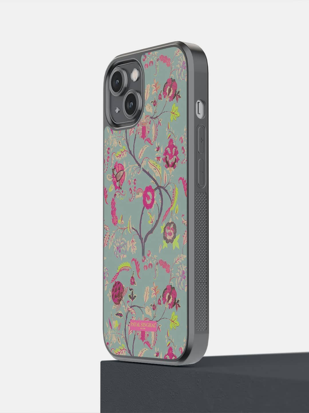 

macmerise Payal Singhal Chintz Print iPhone 14 Bumper Case Cover, Pink