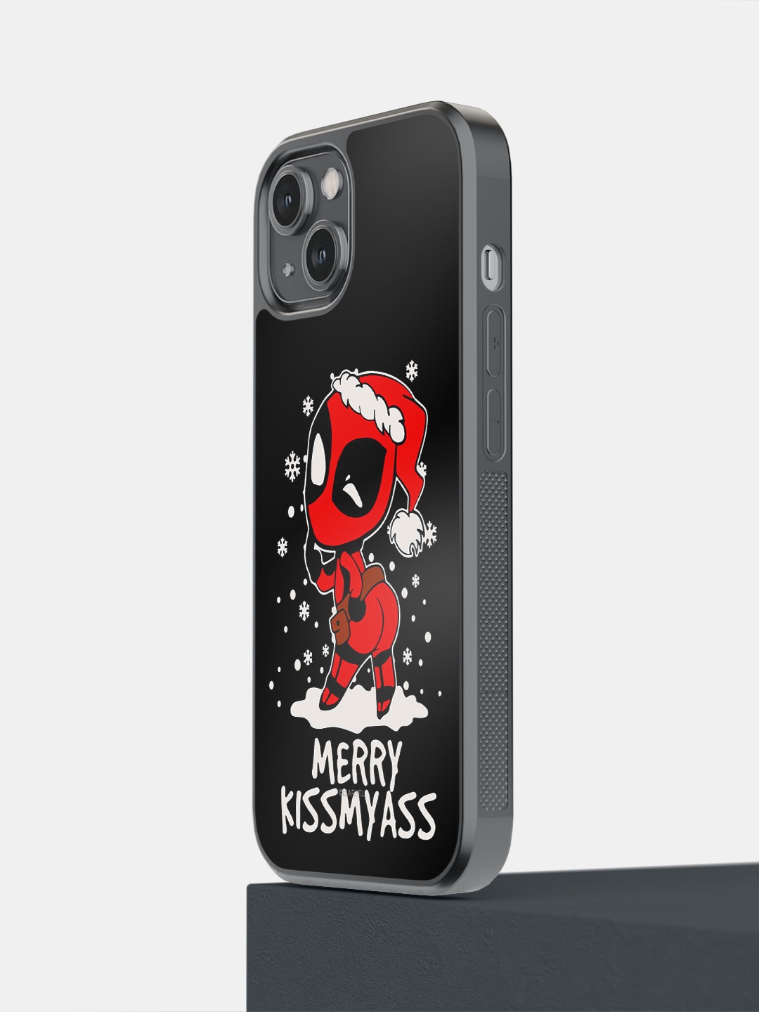 

macmerise Merry Deadpool IPhone 14 Bumper Case Cover, Black