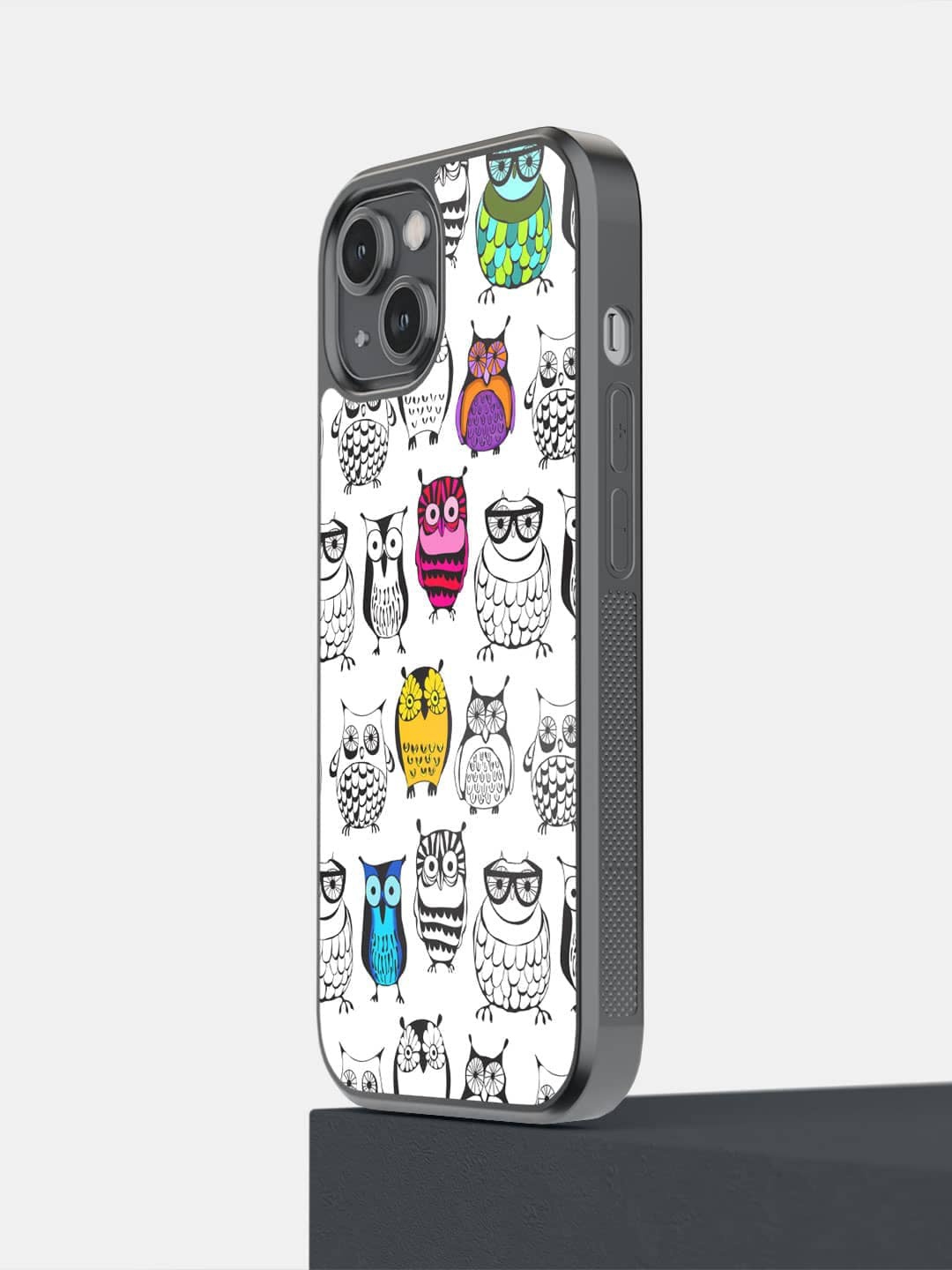 

macmerise Owl Art IPhone 14 Bumper Case Cover, White