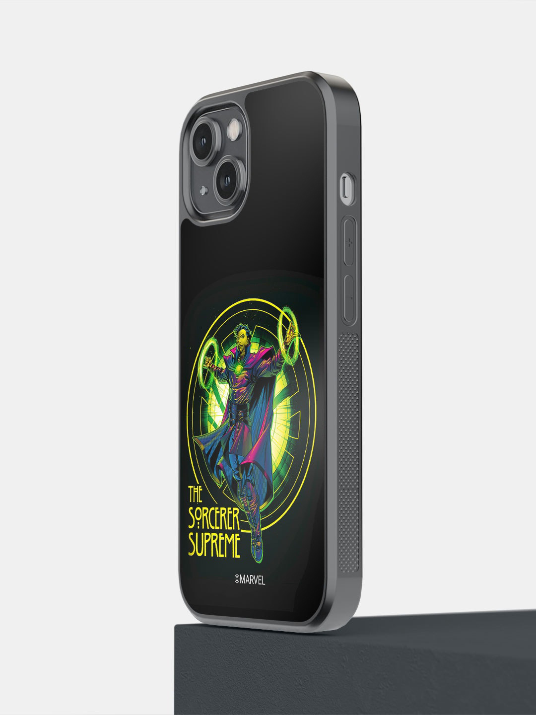 

macmerise Neon Sorcerer Supreme Printed iPhone 14 Phone Bumper Case Cover, Black