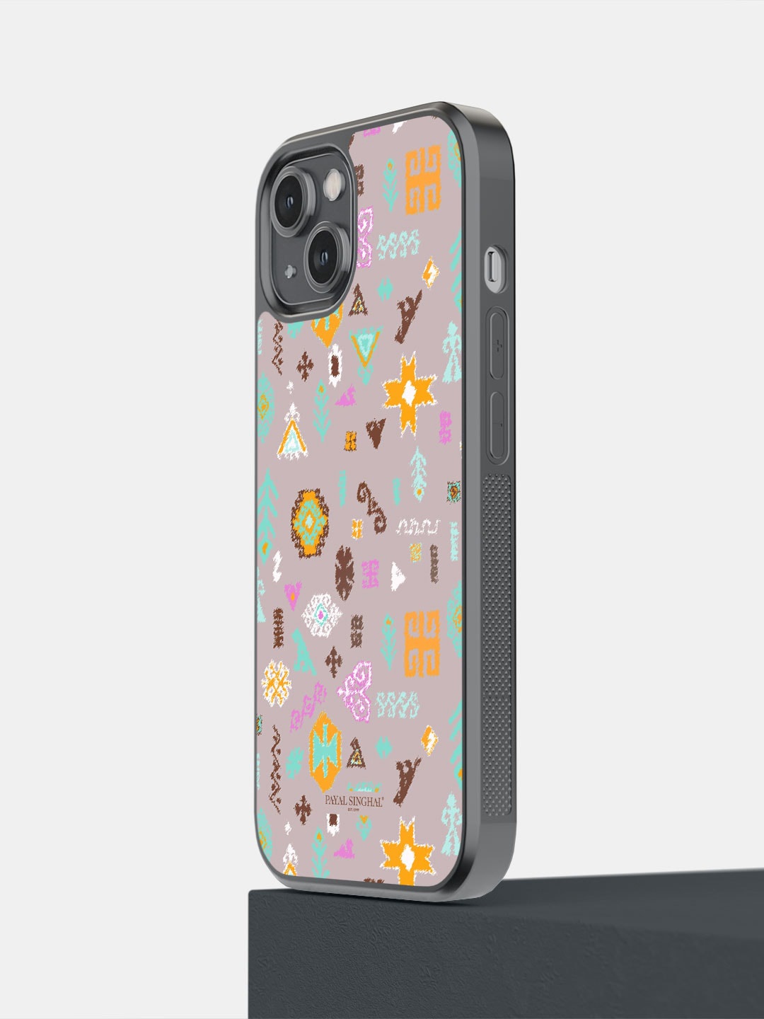 

macmerise Payal Singhal Bandhani Kilim iPhone 14 Bumper Case Cover, Lavender