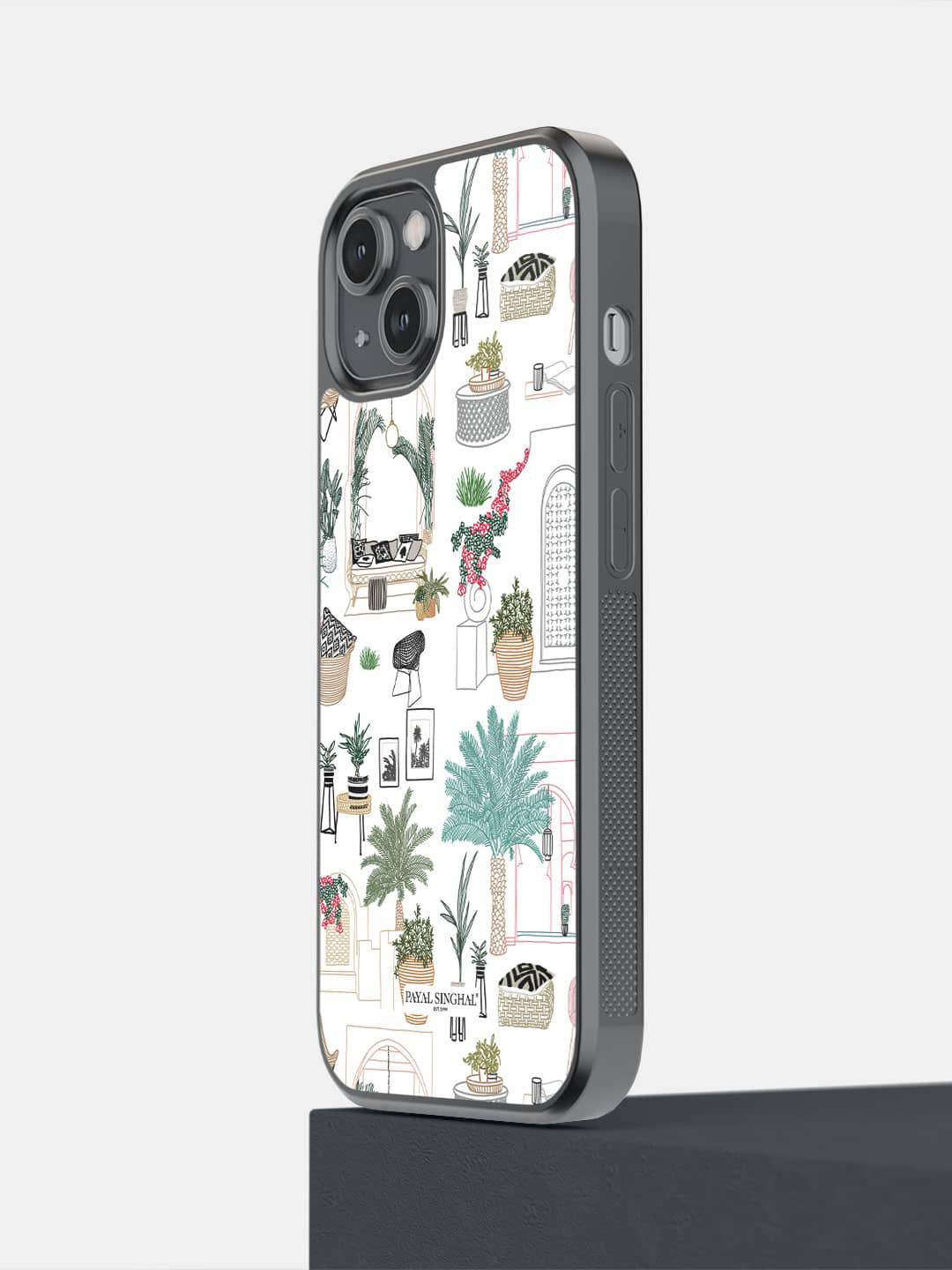 

macmerise Payal Singhal Cafe Morrocco Pattern iPhone 14 Bumper Case Cover, White