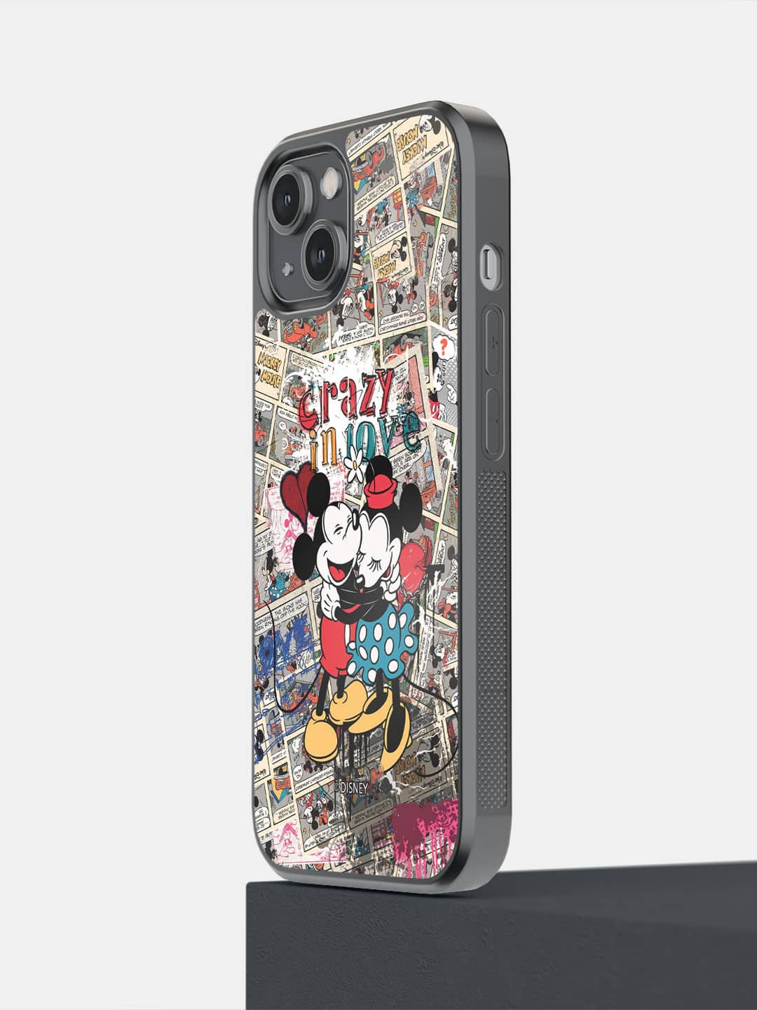 

macmerise Mickey & Minnie Mouse Printed iPhone 14 Bumper Case Cover, Beige