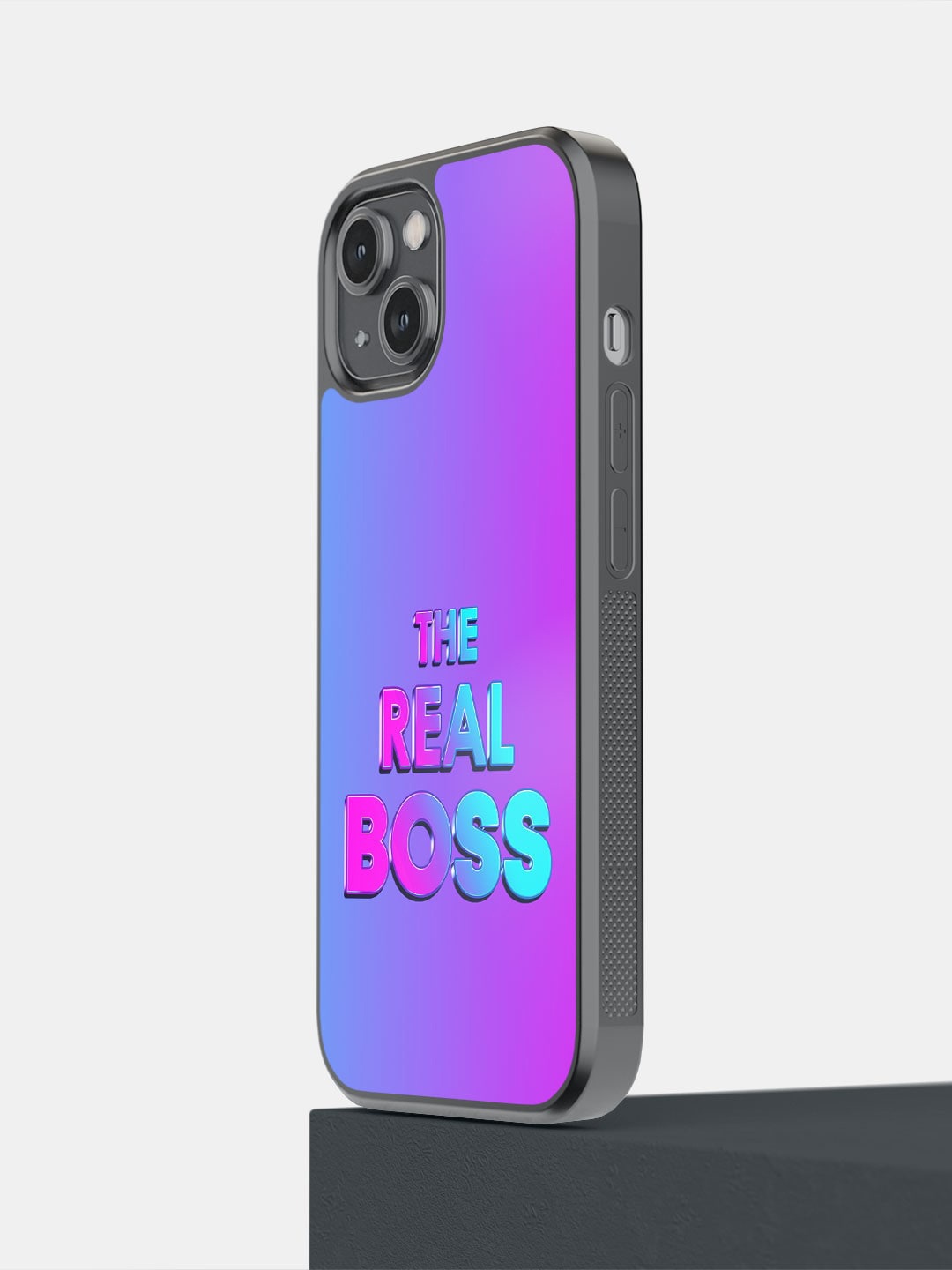 

macmerise I Am The Real Boss Printed iPhone 14 Phone Bumper Case Cover, Purple