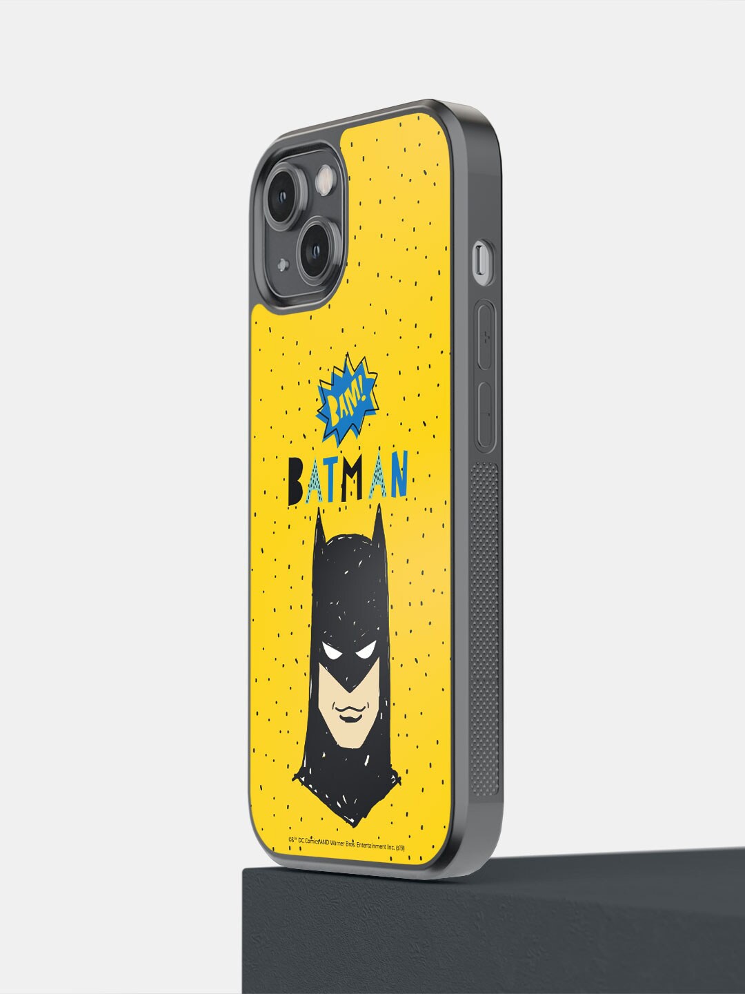 

macmerise Batman Printed iPhone 14 Bumper Case Cover, Yellow