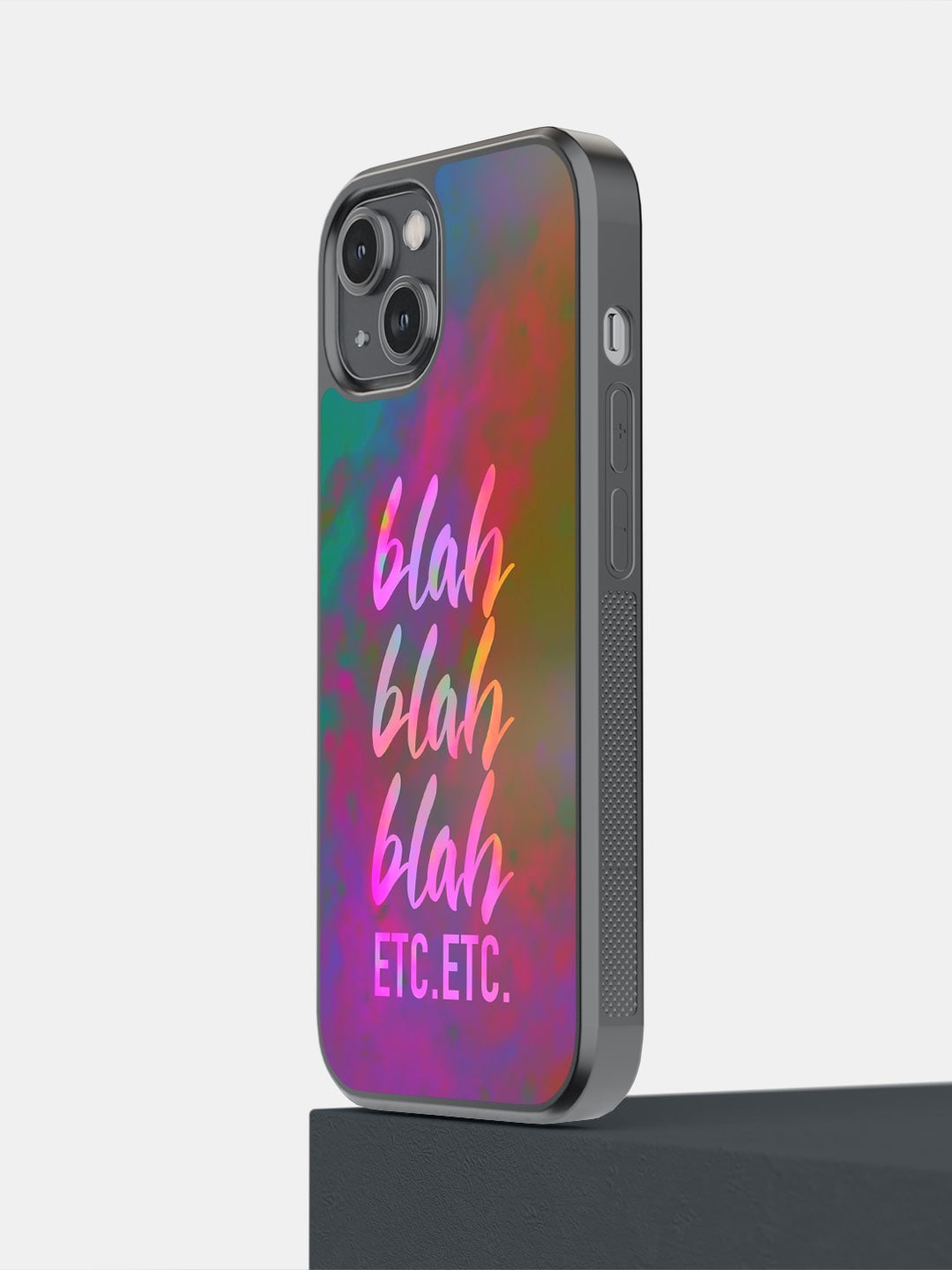 

macmerise Blah Blah Printed iPhone 14 Bumper Case Cover, Pink