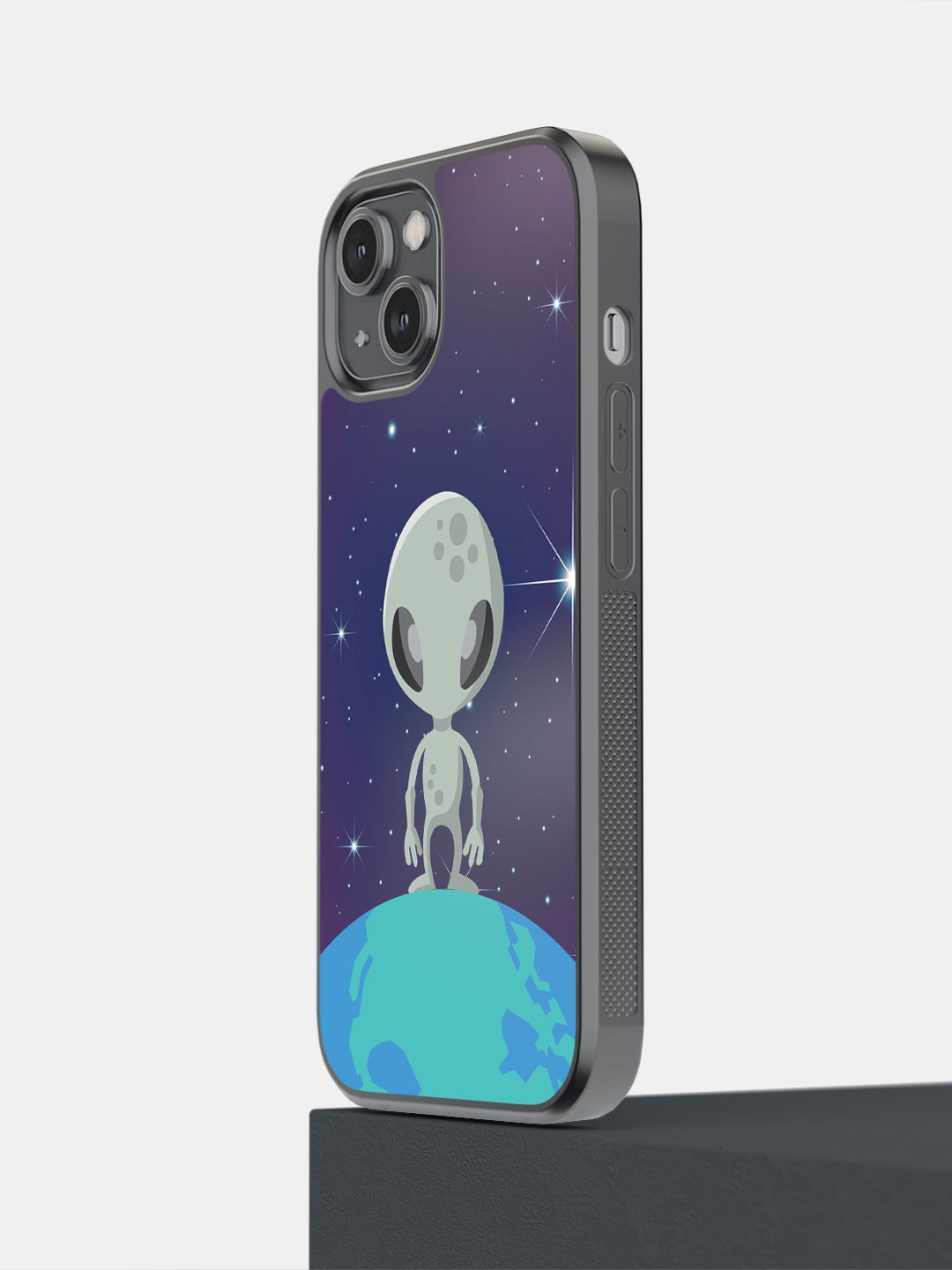 

macmerise Alien Printed iPhone 14 Phone Bumper Case Cover, Blue