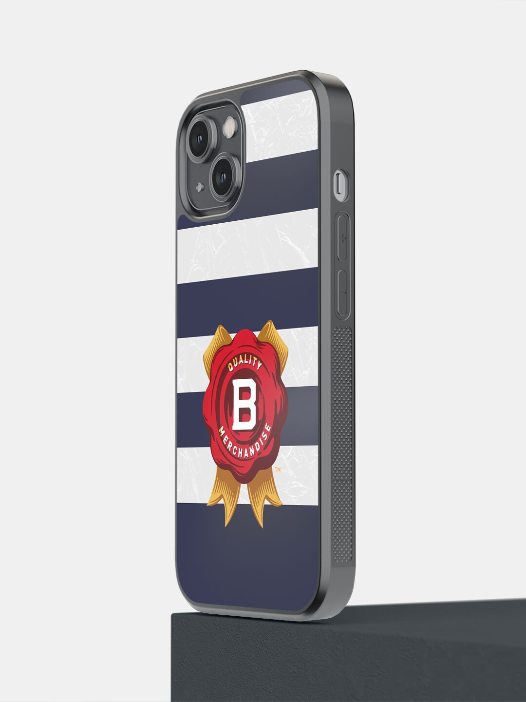 

macmerise Jim Beam Cabana Stripes Printed iPhone 14 Phone Bumper Case Cover, Blue