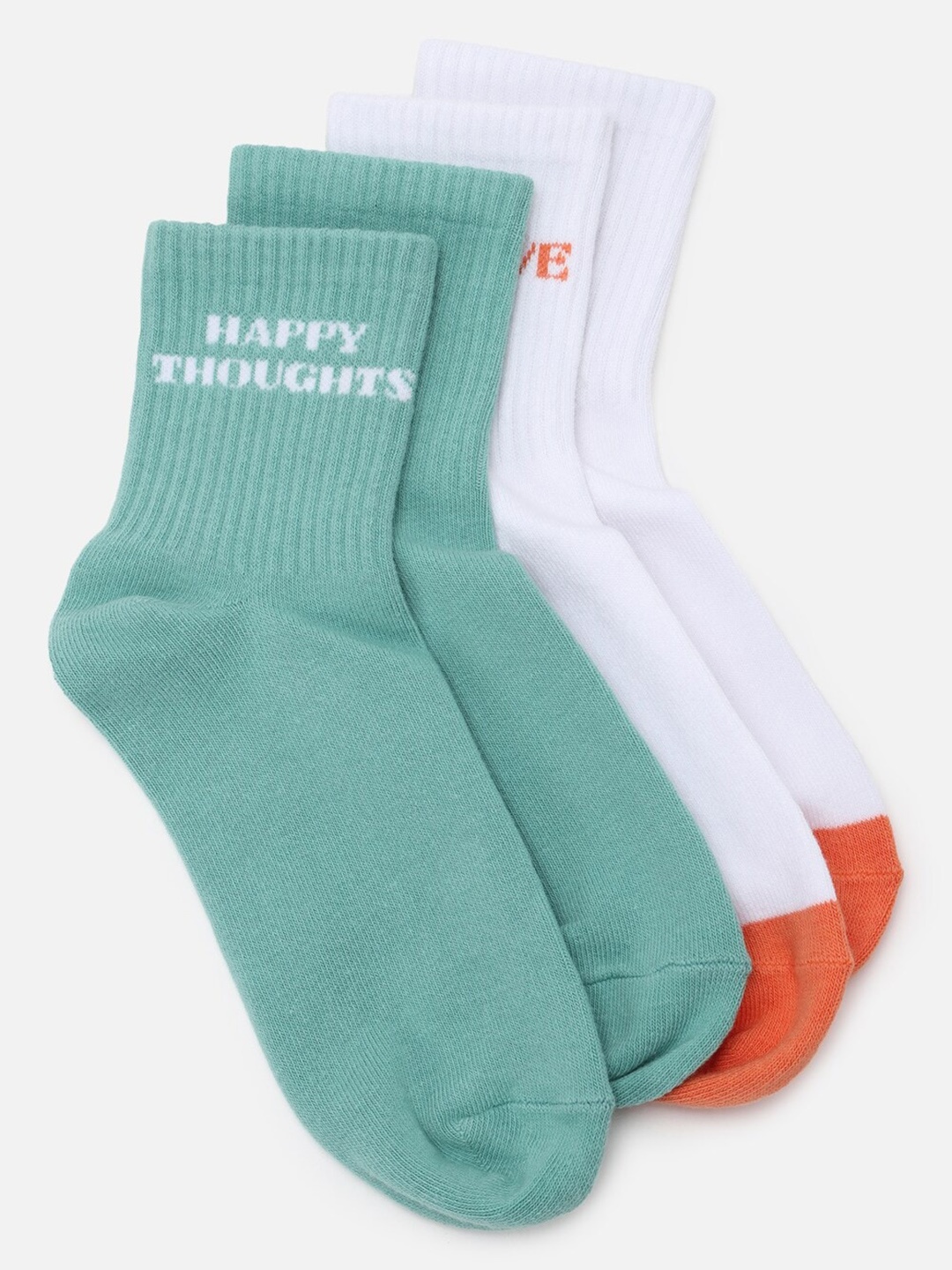 

AMERICAN EAGLE OUTFITTERS Women Pack Of 2 Patterned Above Ankle-Length Socks, Green