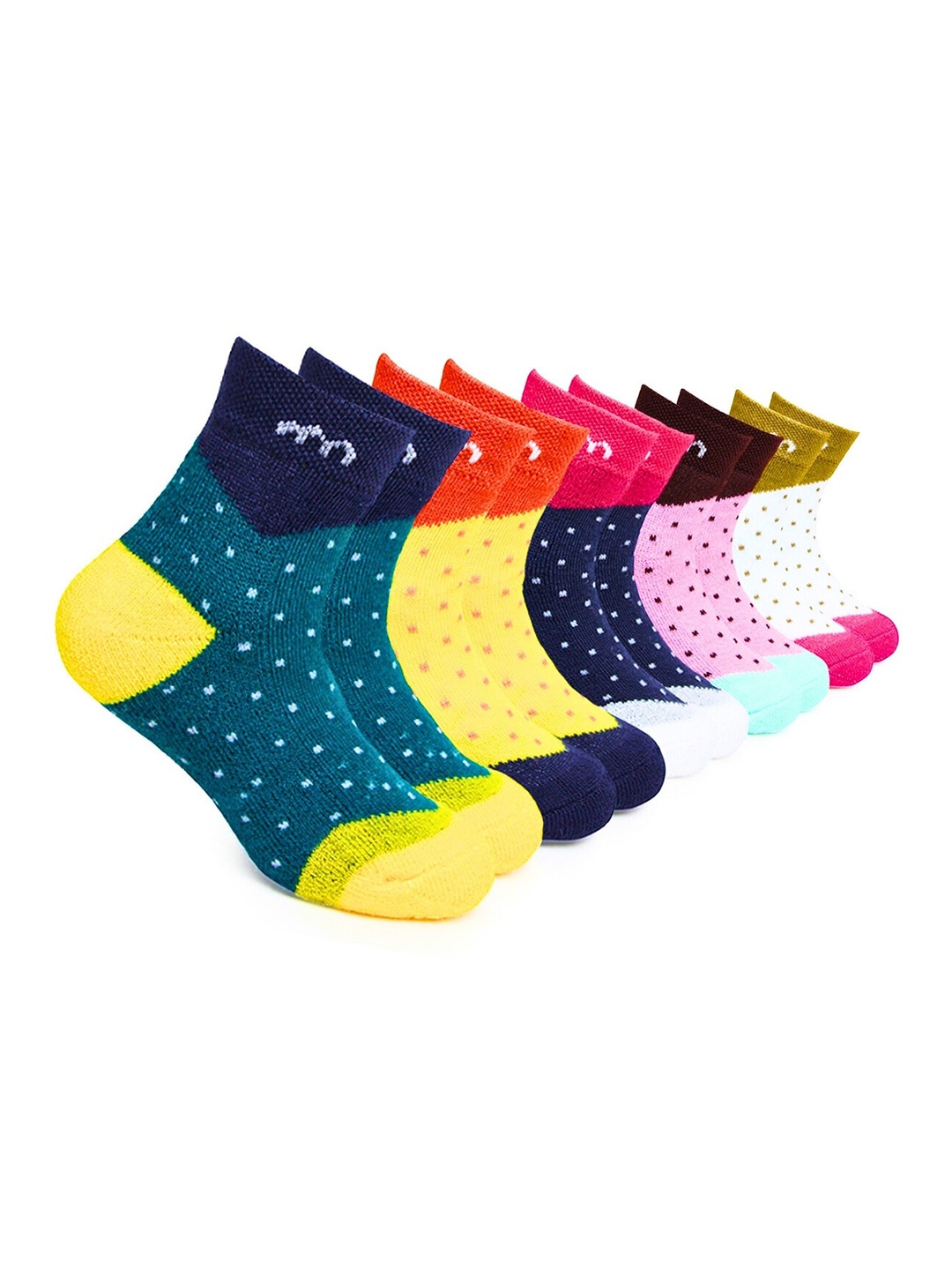 

BAESD Kids Pack Of 5 Patterned Ankle Length Socks, Yellow