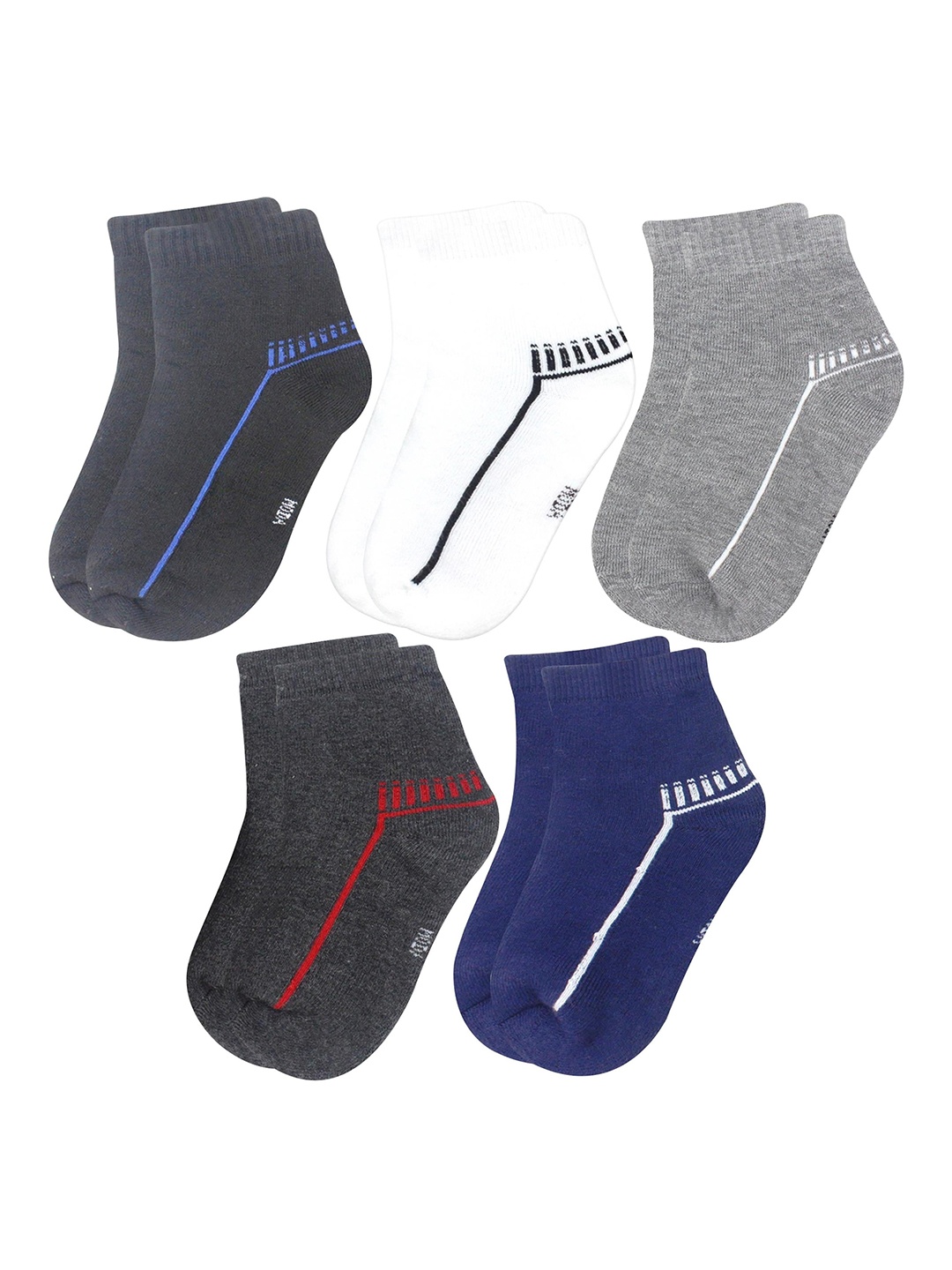 

BAESD Infants Pack Of 5 Patterned Ankle Length Socks, Blue
