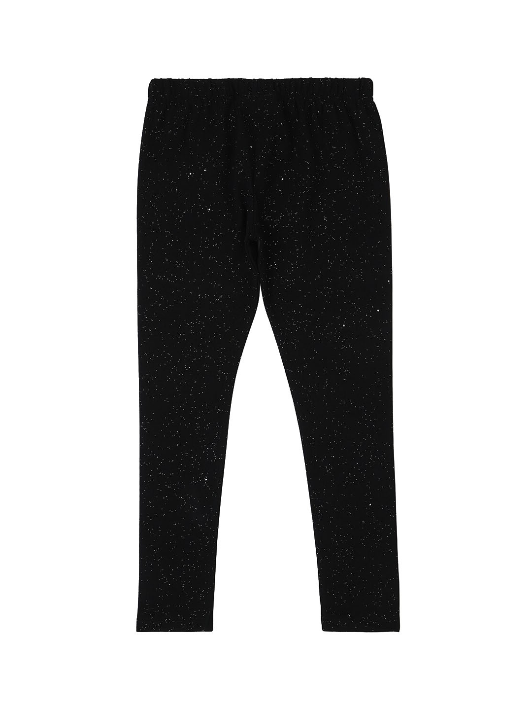 

earth conscious Girls Printed Ankle Length Leggings, Black