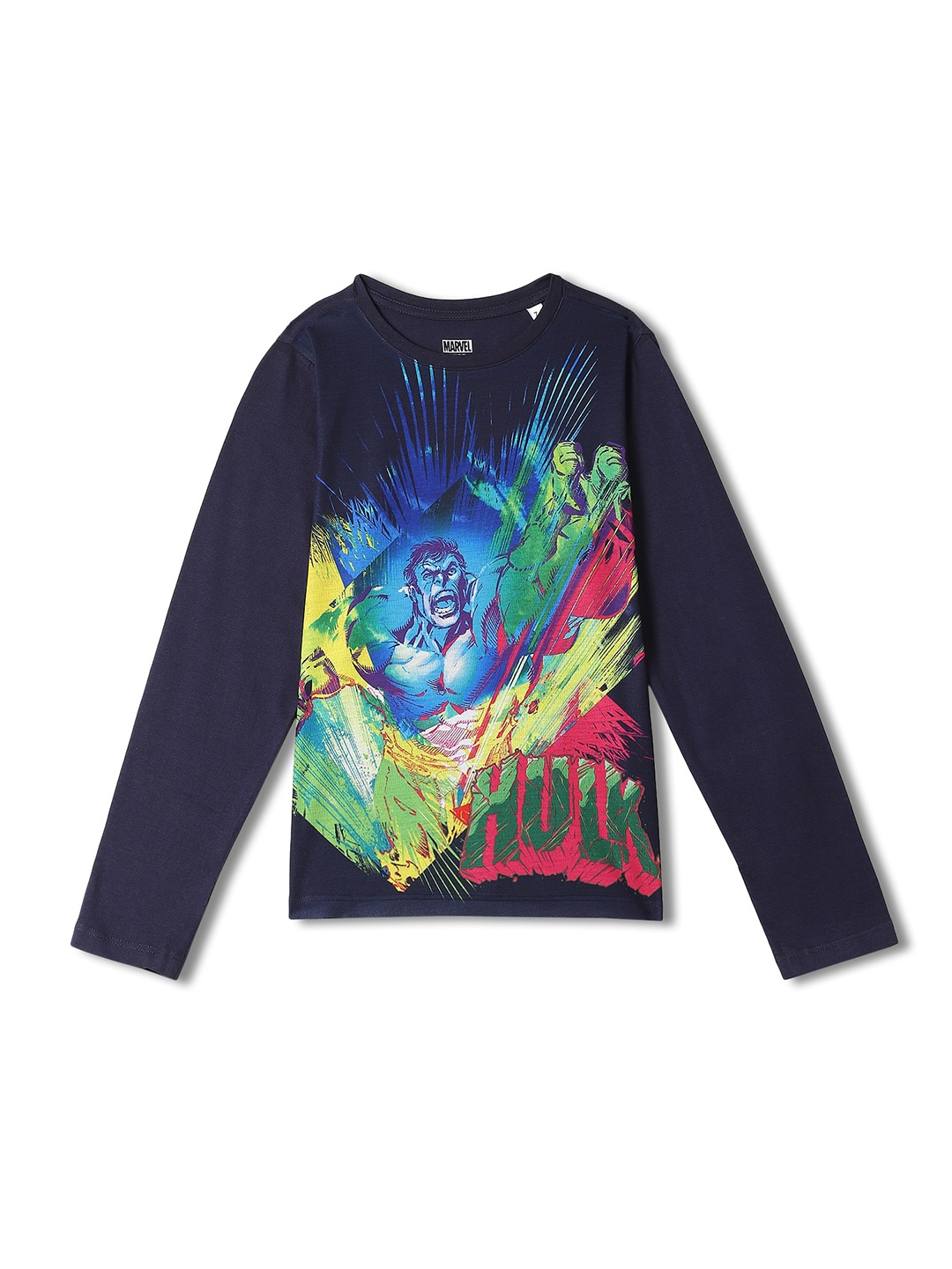 

Wear Your Mind Boys Hulk Character Printed Regular Fit T-shirt, Blue