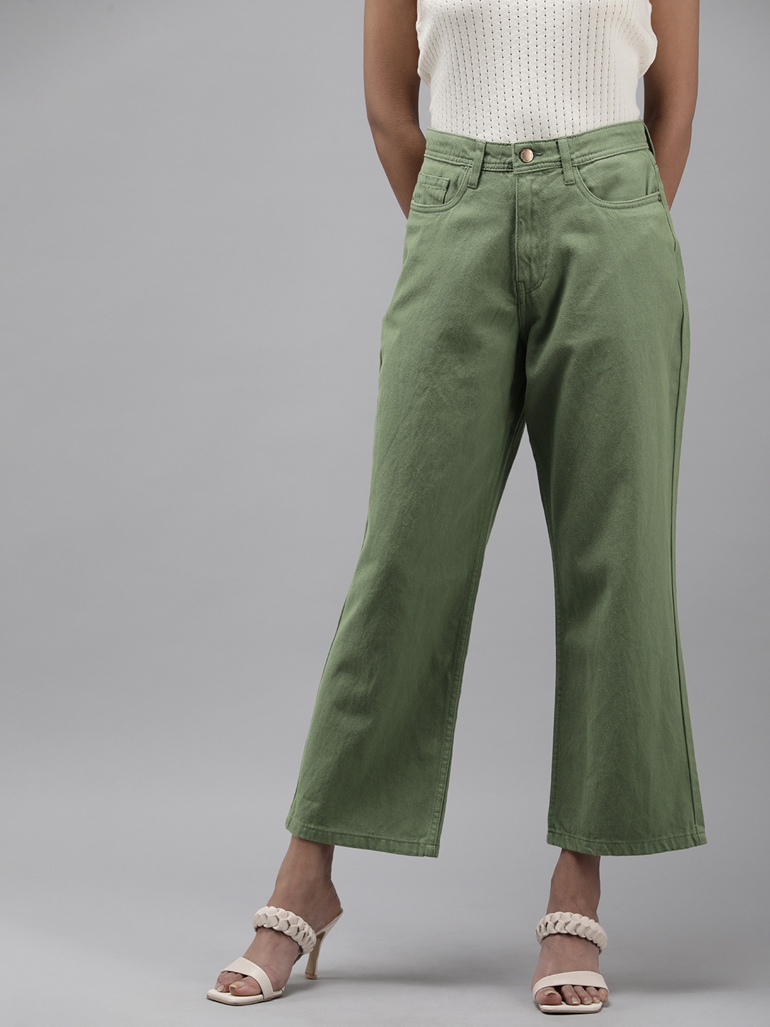 

Van Heusen Woman Pure Cotton Non-Stretchable Jeans, Green