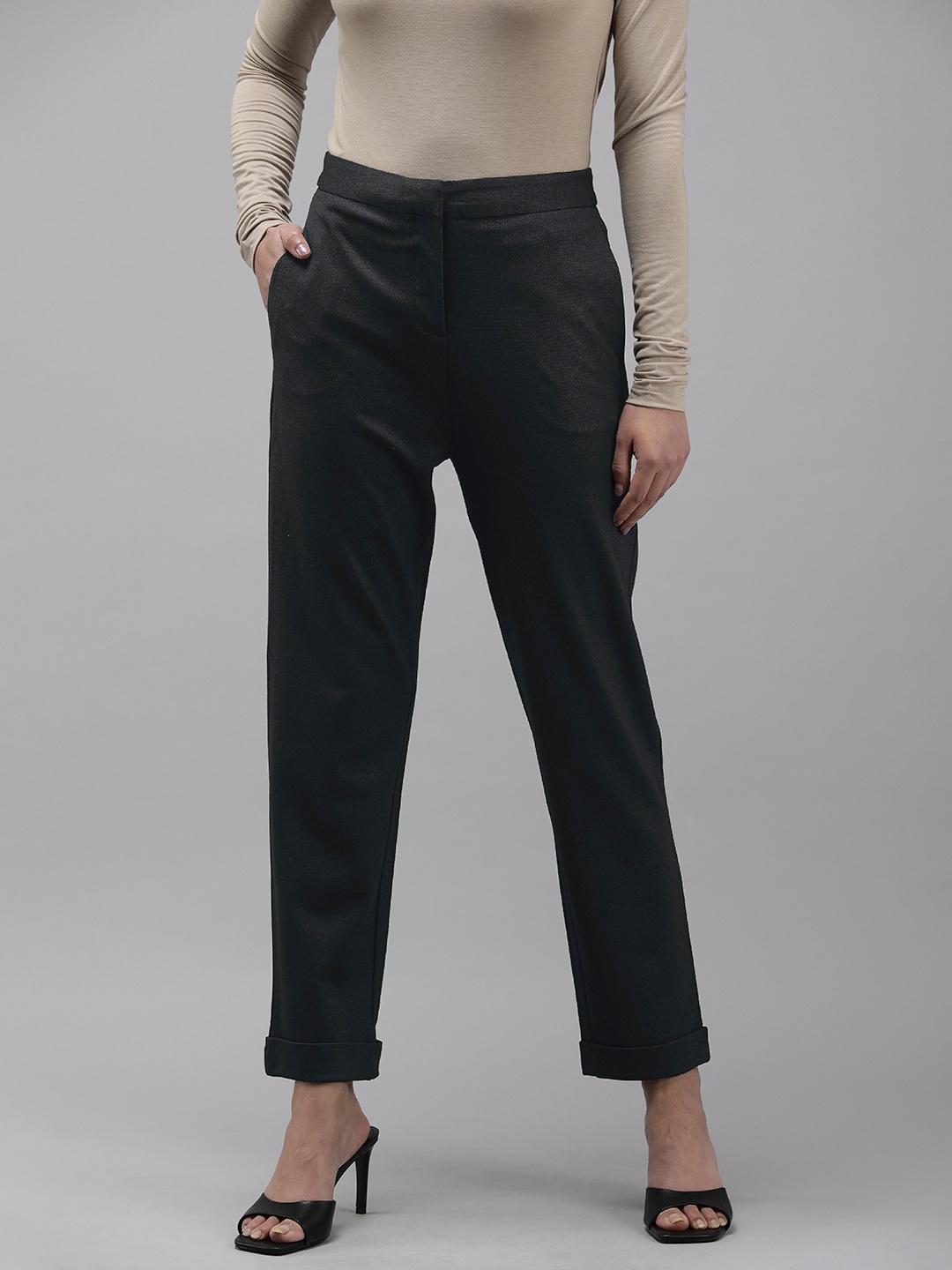 

Van Heusen Woman Smart Casual Trousers, Navy blue