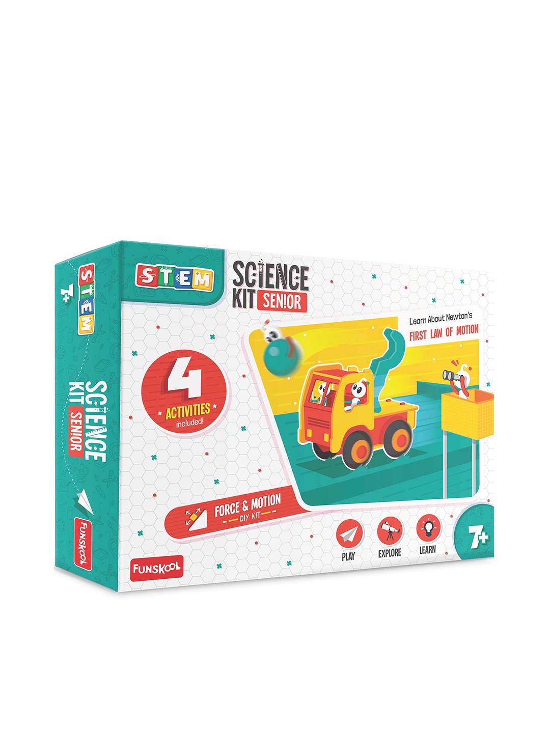 

Funskool Kids 4 Activities Science Kit For Ages 7+ Years, White