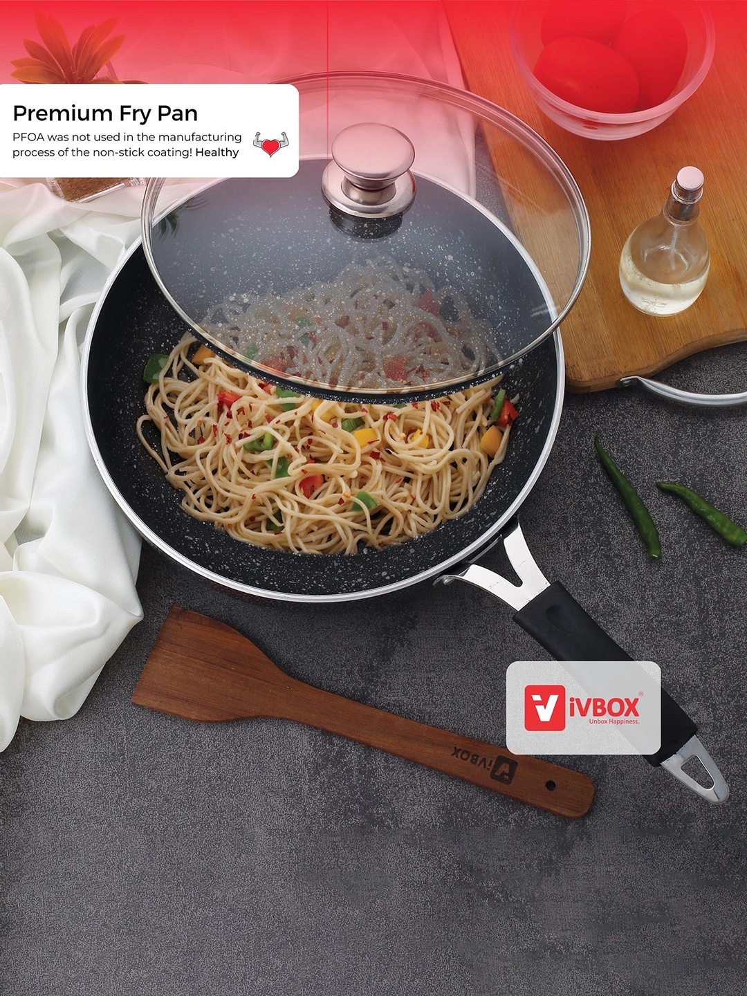 

iVBOX Black Non-Stick Frying Pan