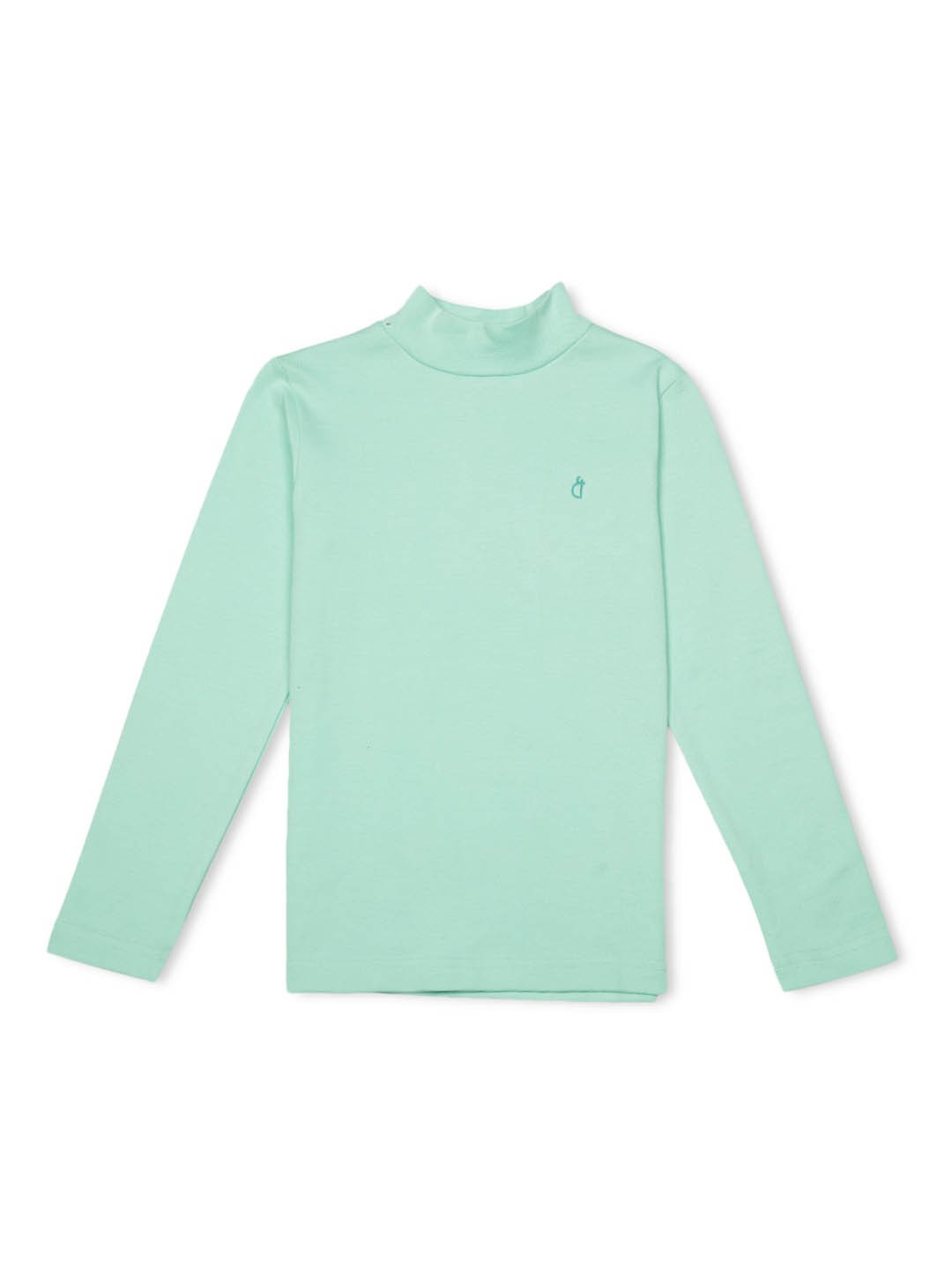 

Gini and Jony Girls Turtle Neck Cotton Top, Green