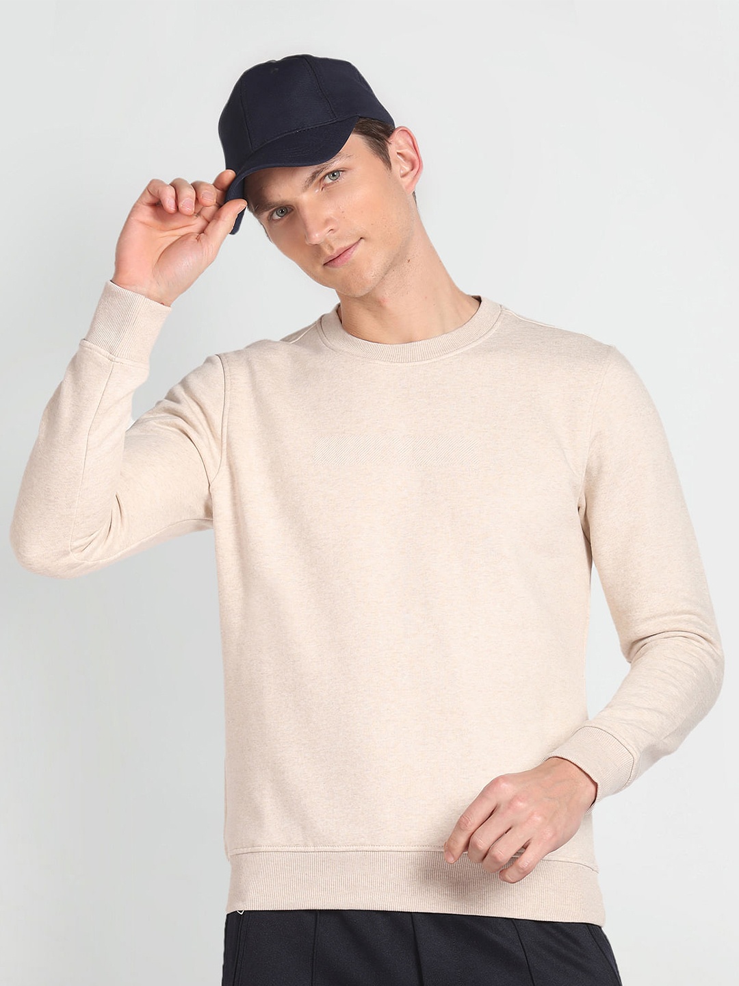 

Arrow New York Round Neck Sweatshirt, Cream