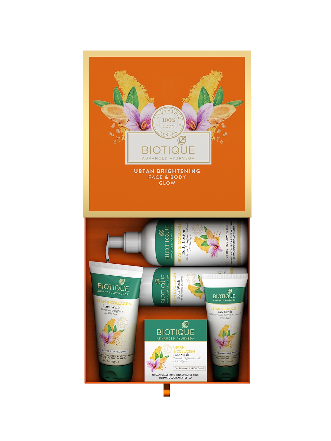 

Biotique Ubtan Glowing Skin Essential Gift Kit, Orange