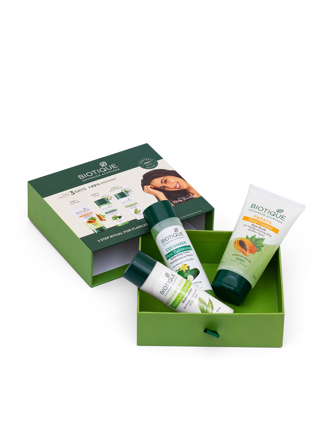 

Biotique Daily Skin Care Essential Gift Kit, Green