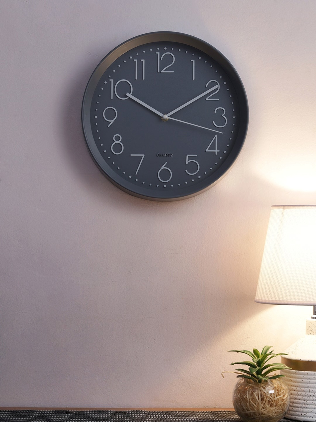 

House Of Accessories Grey & White Contemporary Wall Clock
