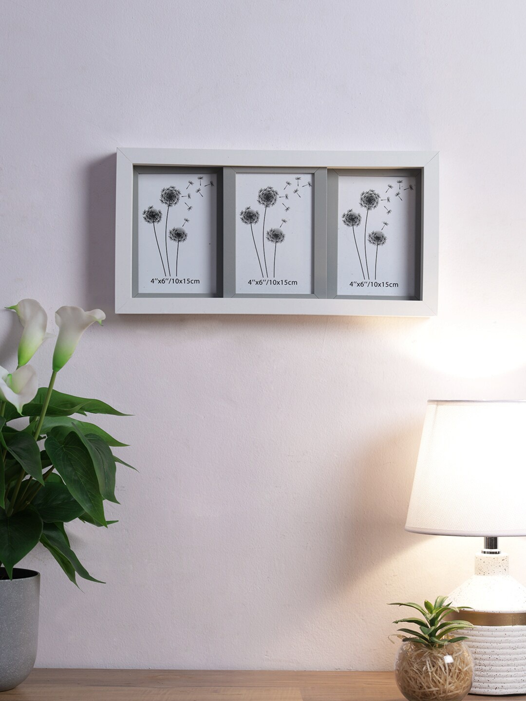 

House Of Accessories White & Black Printed Photo Frame
