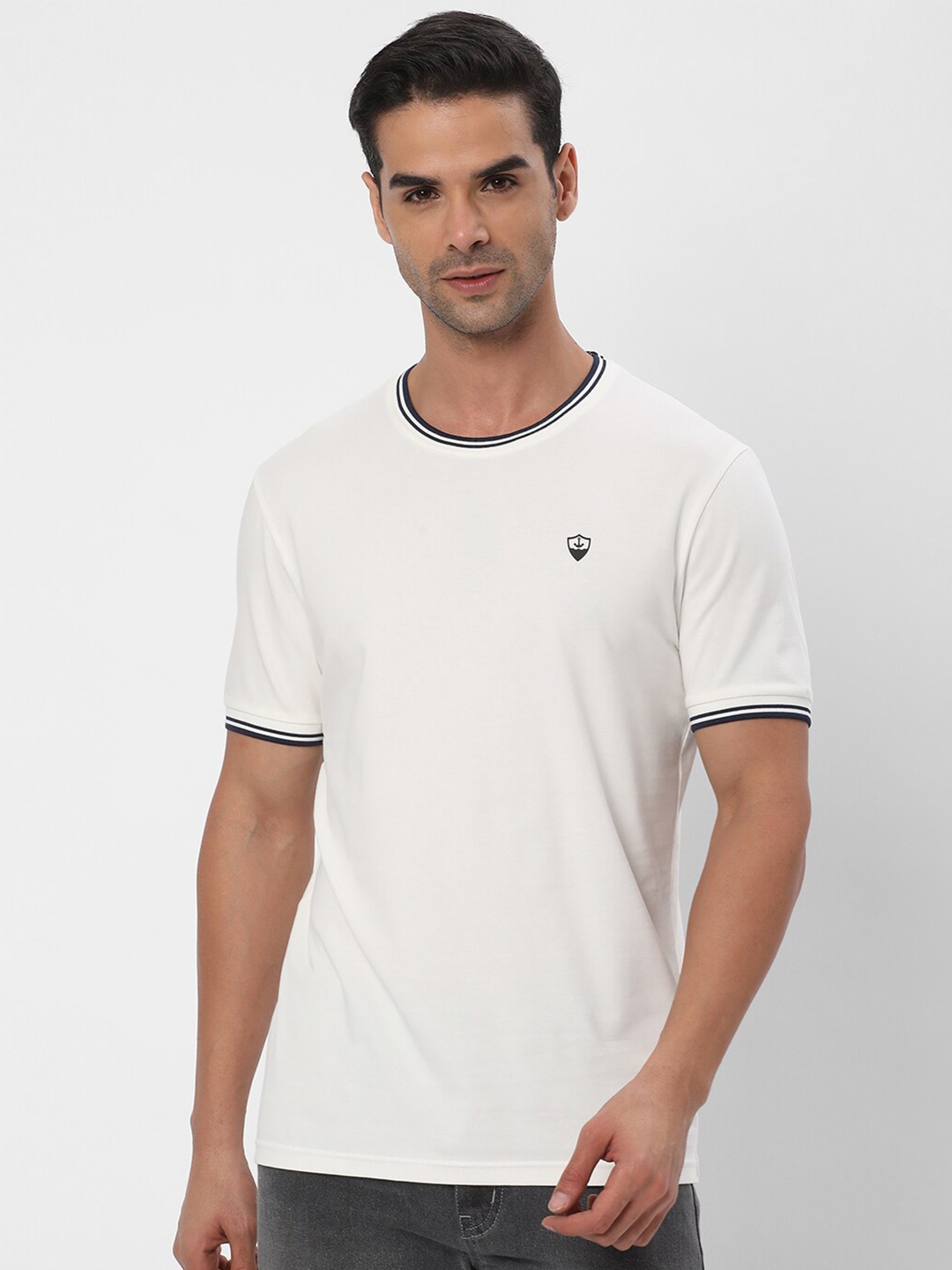 

R&B Cotton Casual T-shirt, White