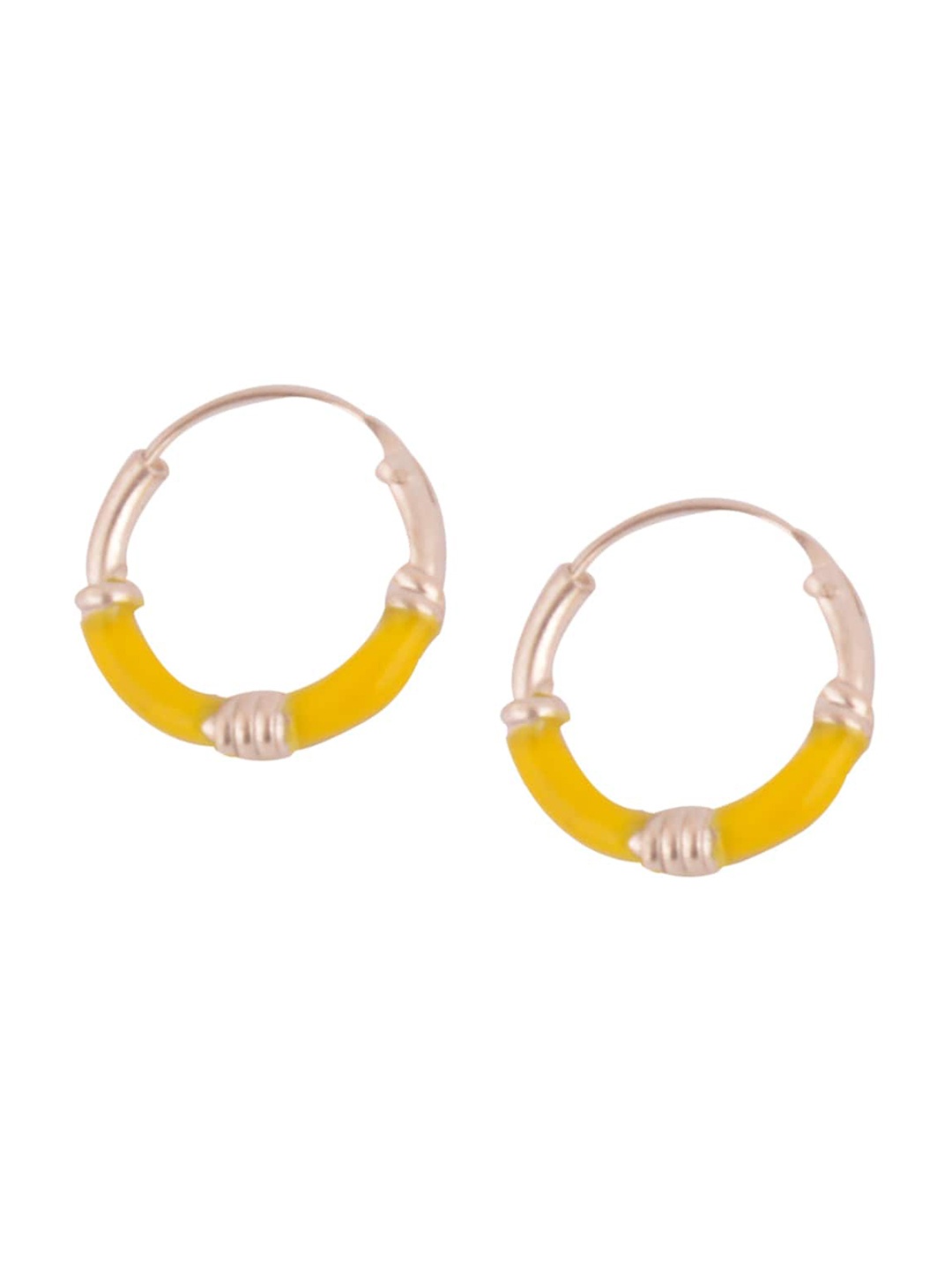 

Silverwala Silver-Plated Contemporary Hoop Earrings