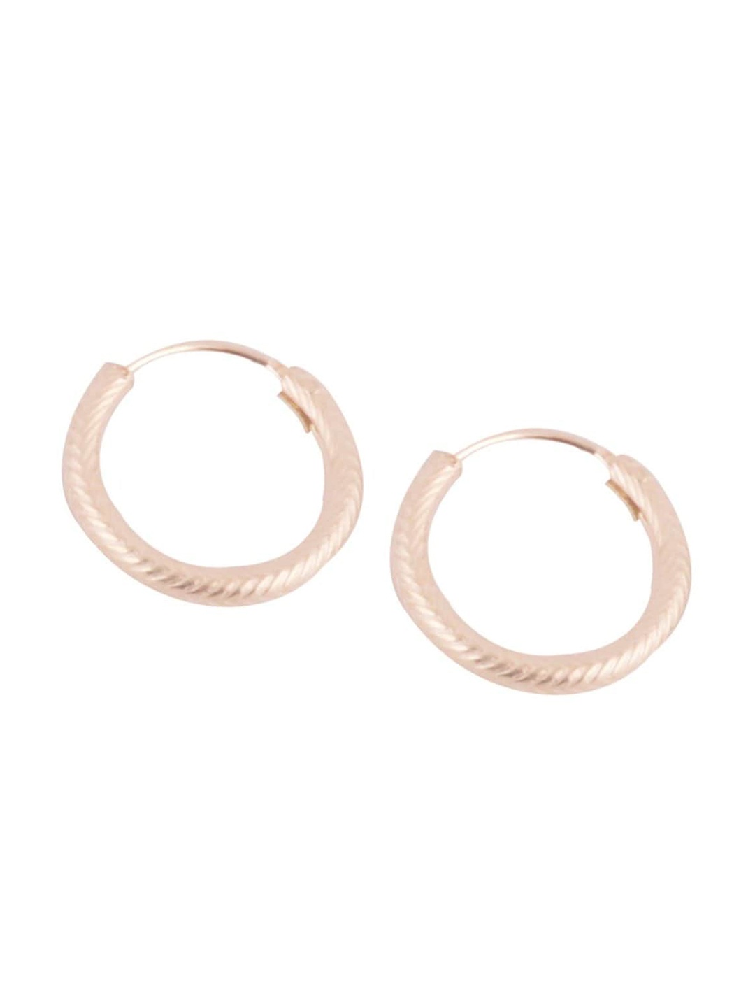

Silverwala 925 Silver Silver-Plated Contemporary Hoop Earrings