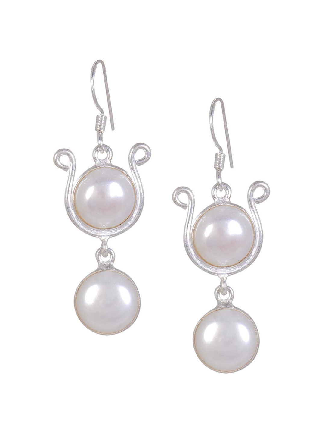 

Silverwala Silver-Plated Beaded Contemporary 925 Silver Drop Earrings