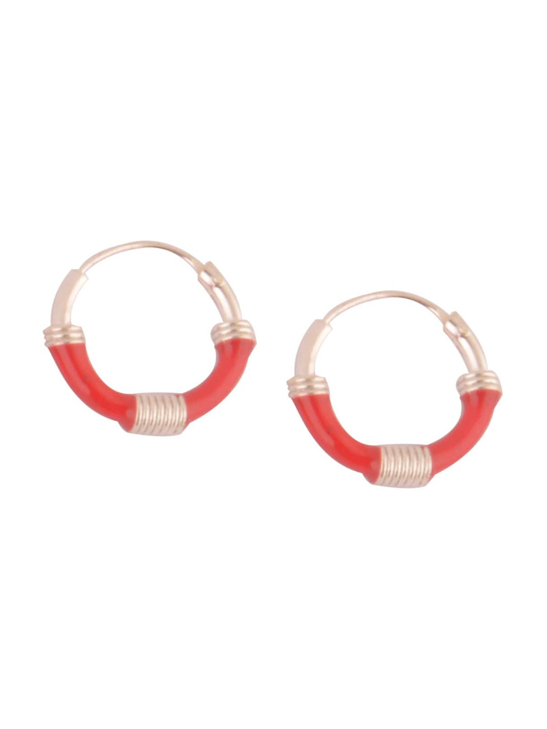 

Silverwala Silver-Plated Contemporary Hoop Earrings