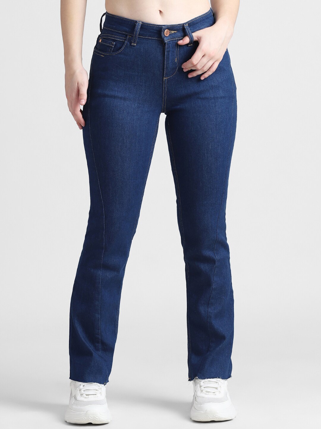 

ONLY Women Flared Clean Look Stretchable Jeans, Blue