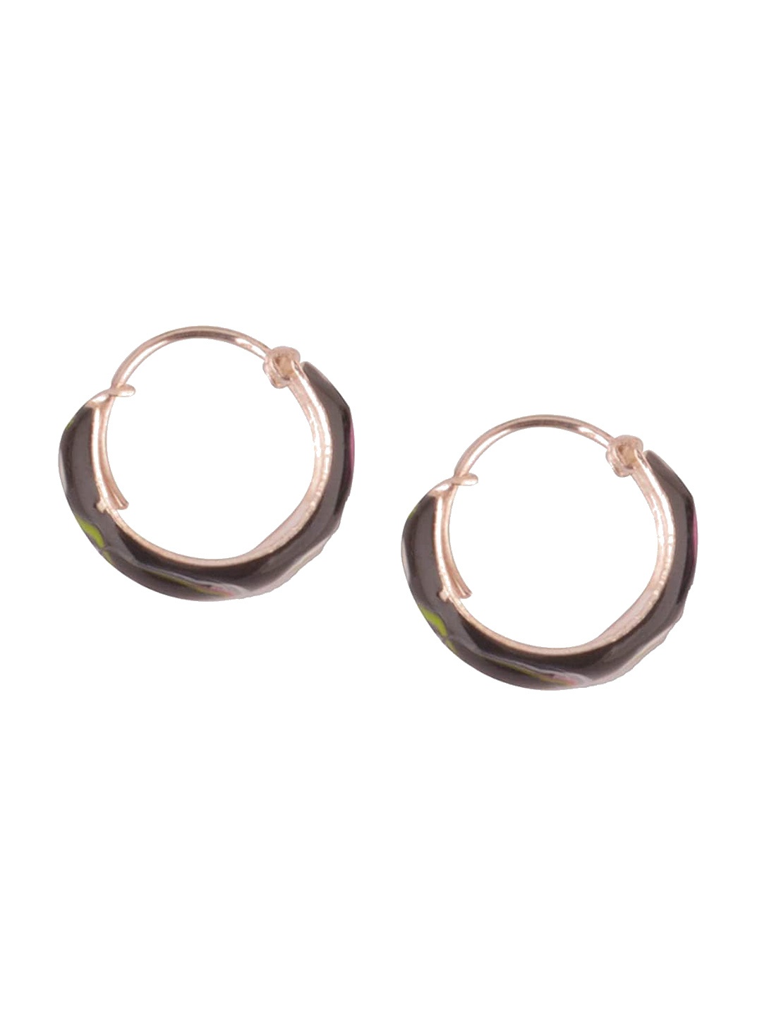

Silverwala 925 Silver Silver-Plated Contemporary Hoop Earrings
