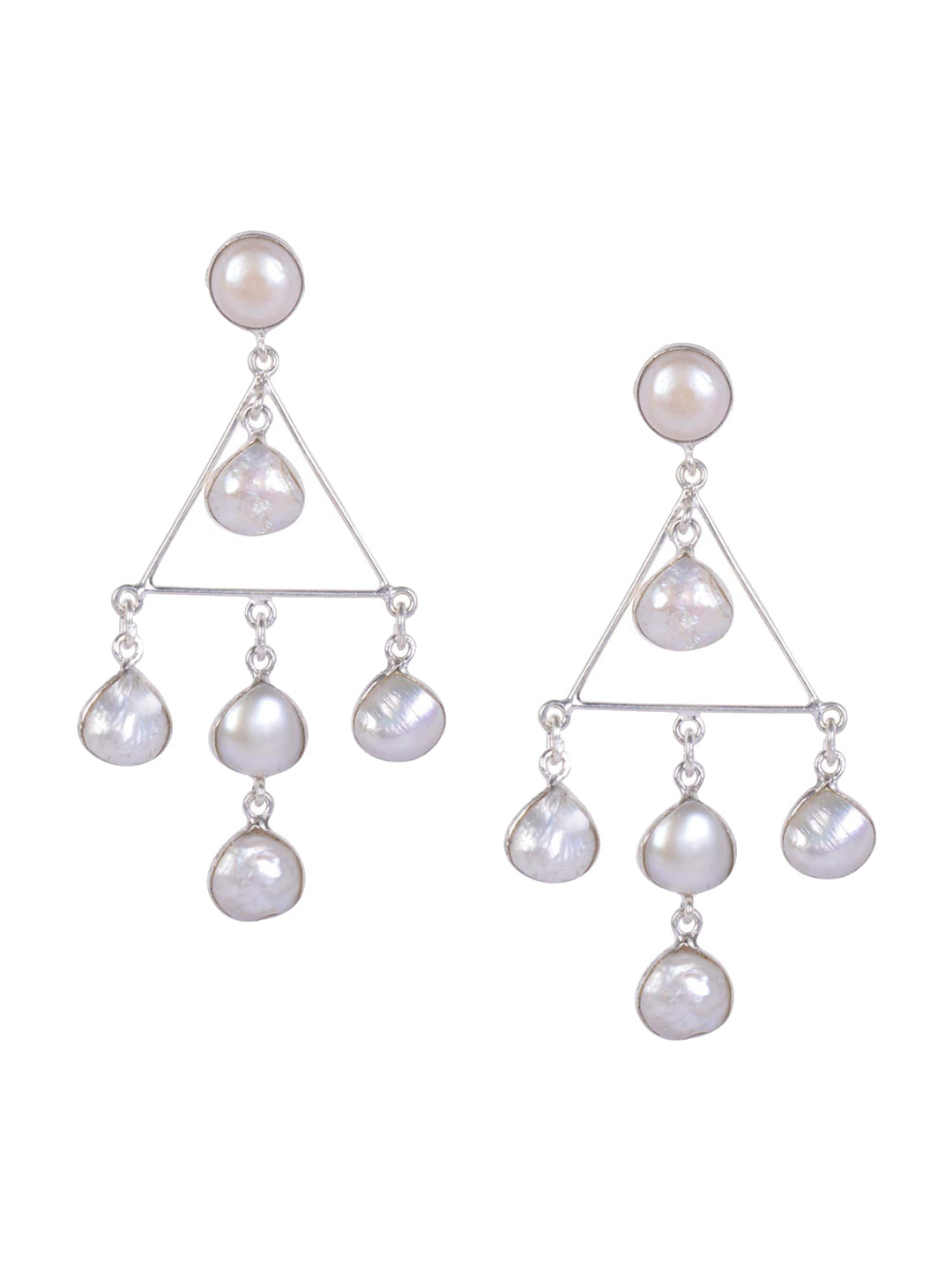 

Silverwala Silver-Plated Drop Earrings