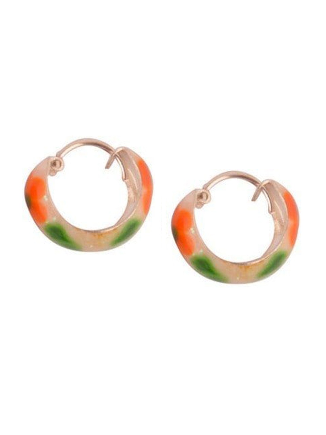 

Silverwala Silver-Plated Contemporary Hoop Earrings