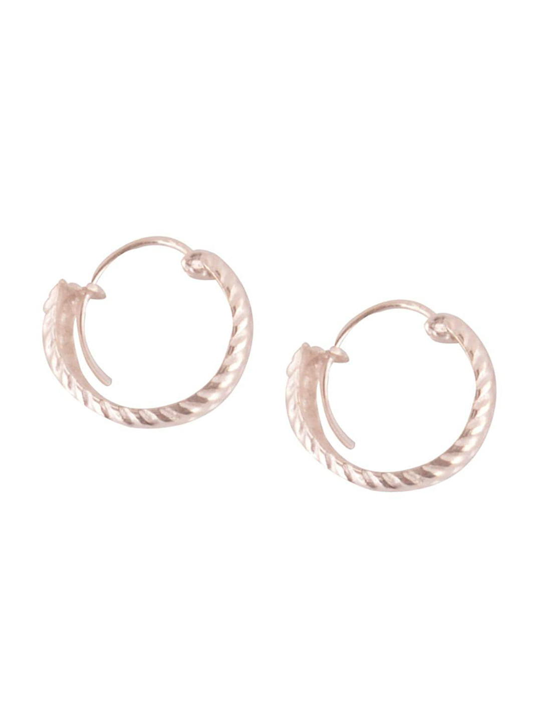 

Silverwala Silver Plated Silver Hoop Earrings