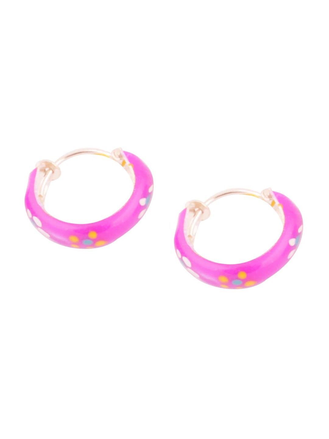 

Silverwala Silver-Plated Circular 925 Silver Hoop Earrings