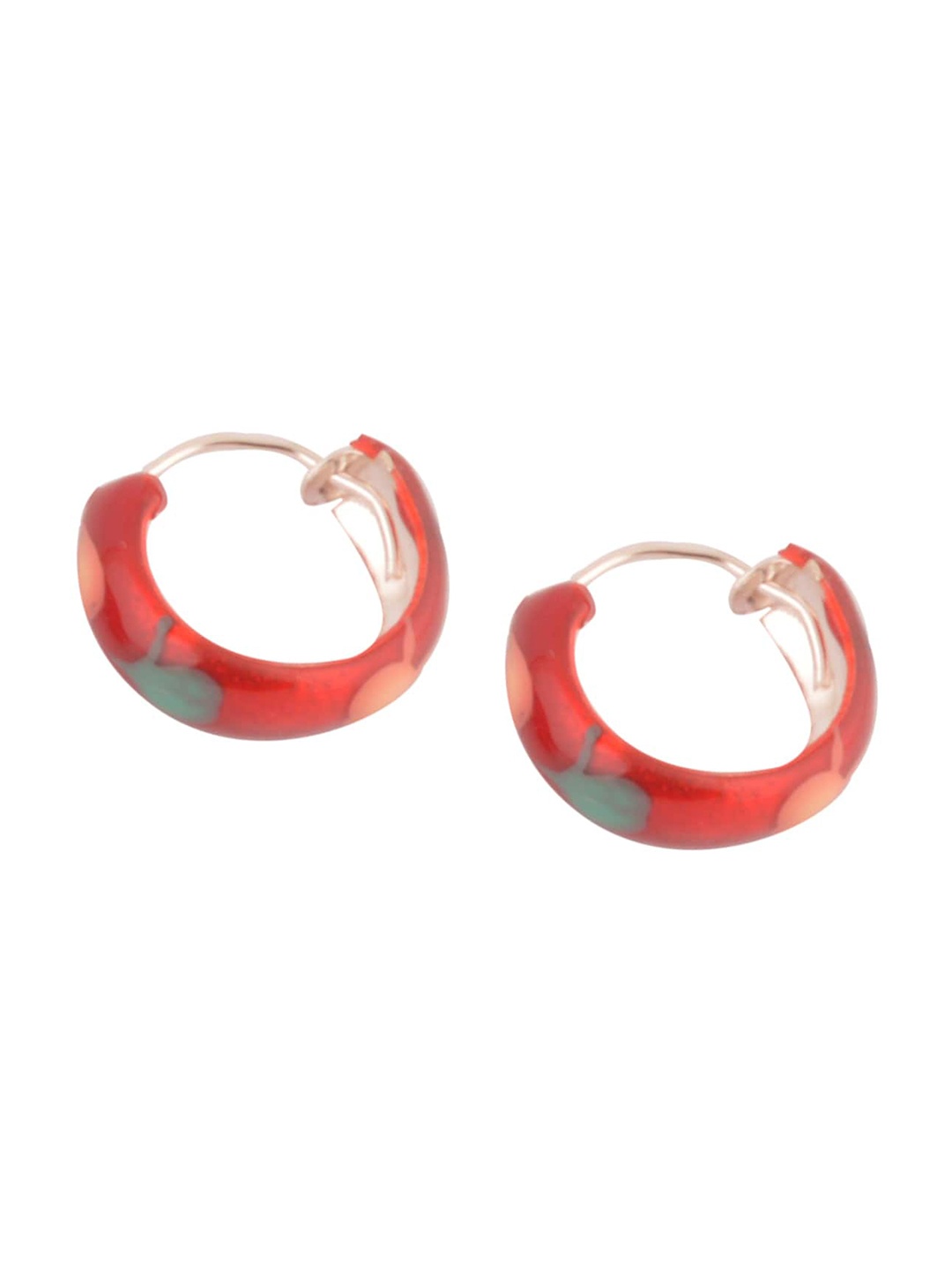 

Silverwala Silver-Plated Contemporary Hoop Earrings