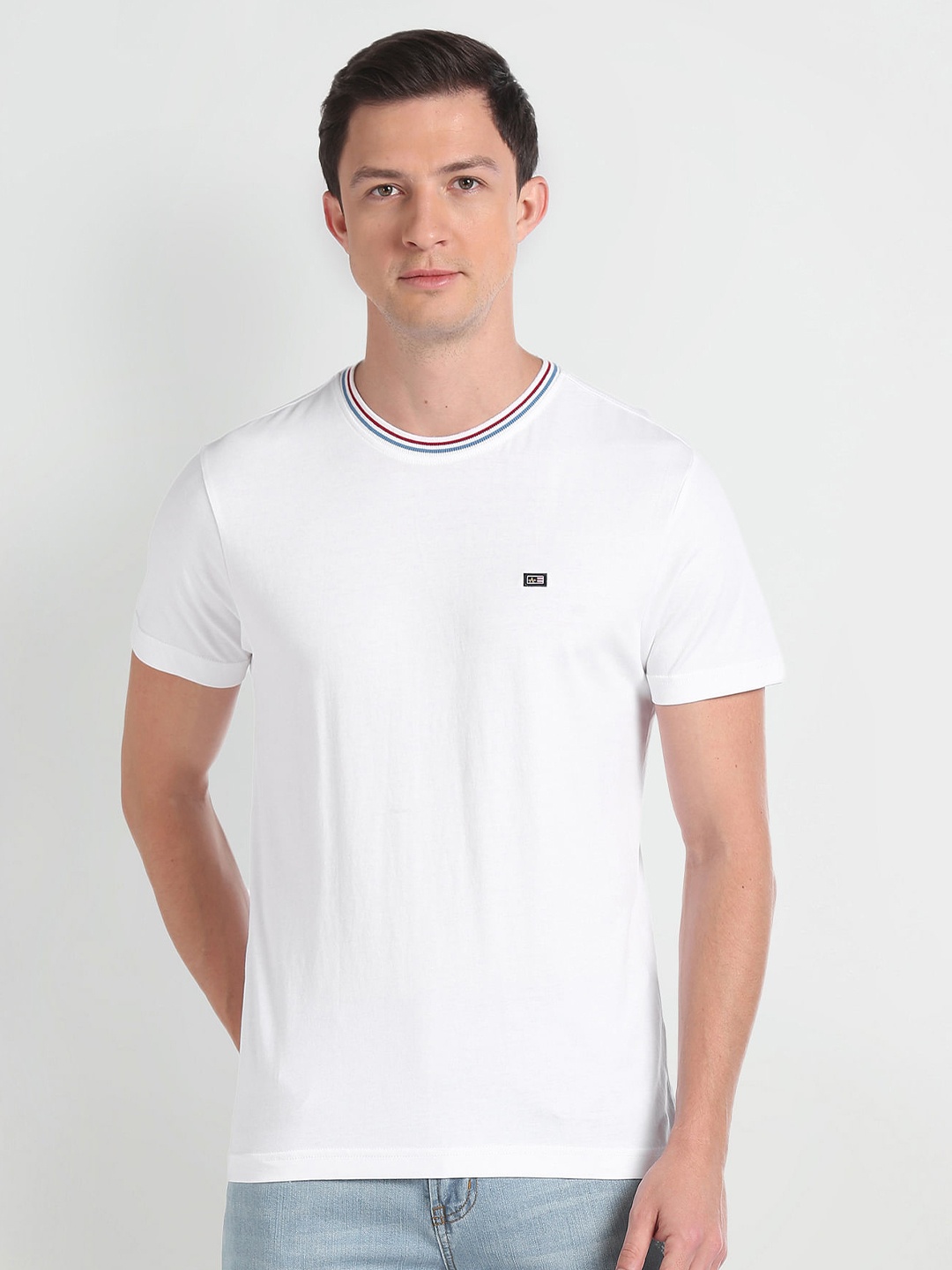 

Arrow Sport Round Neck Cotton T-shirt, White