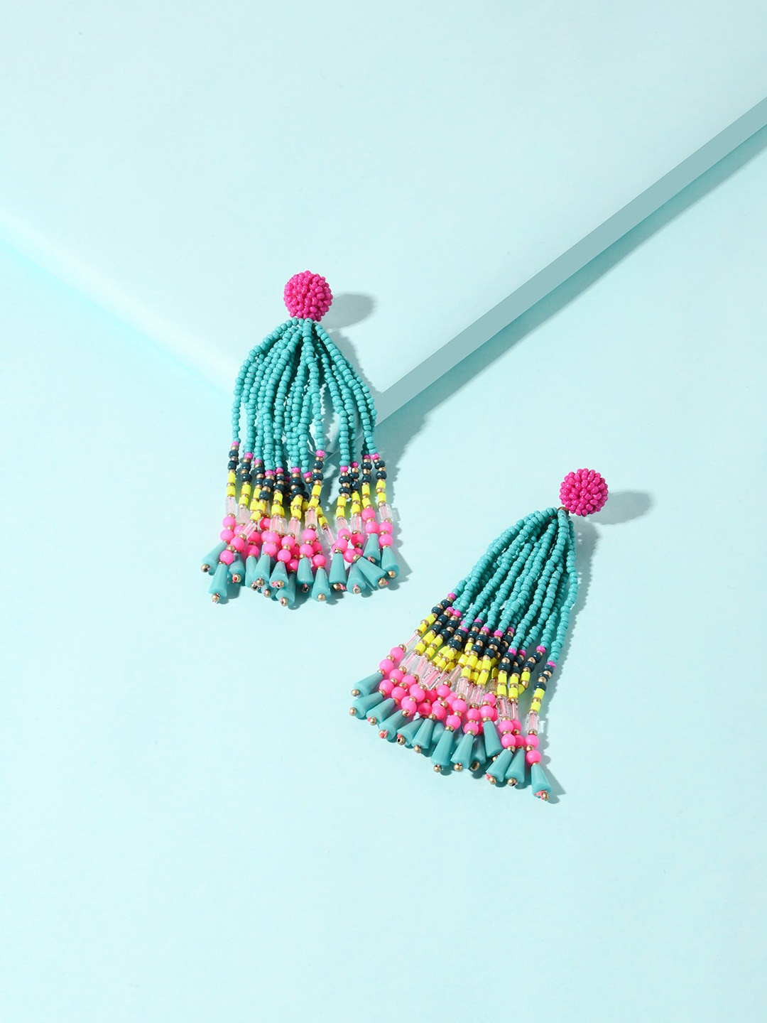 

Accessorize Gold-Plated Classic Beaded Tasselled Drop Earrings