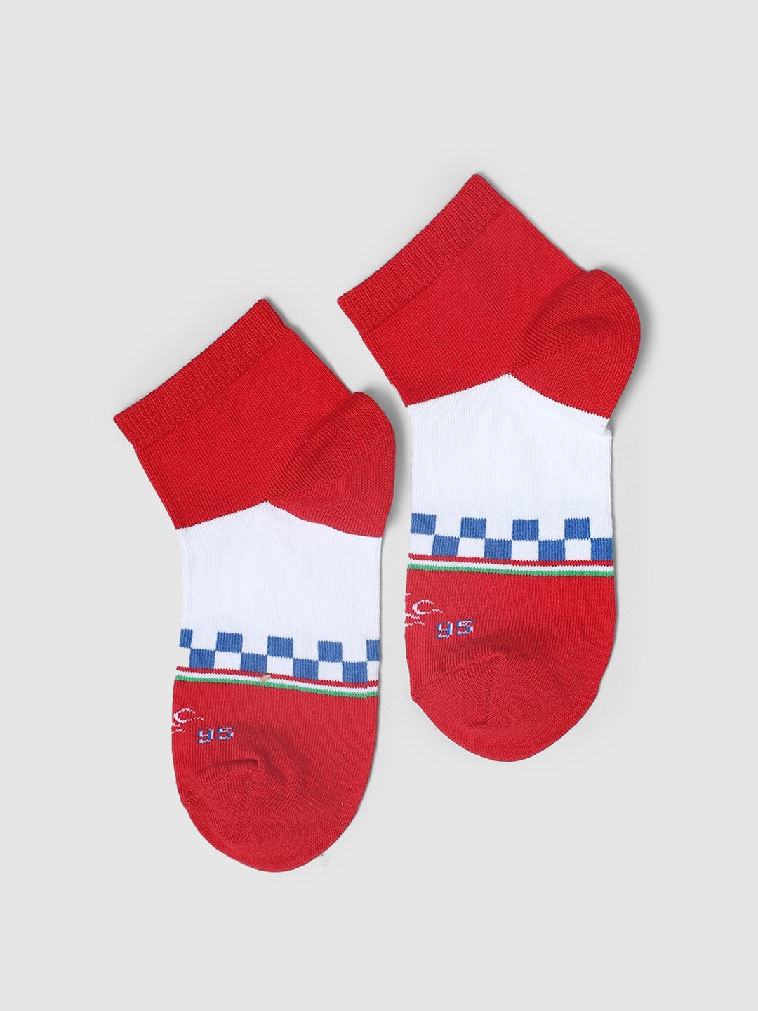 

ONLY Women Pack Of 2 Colourblocked Ankle-Length Socks, Red