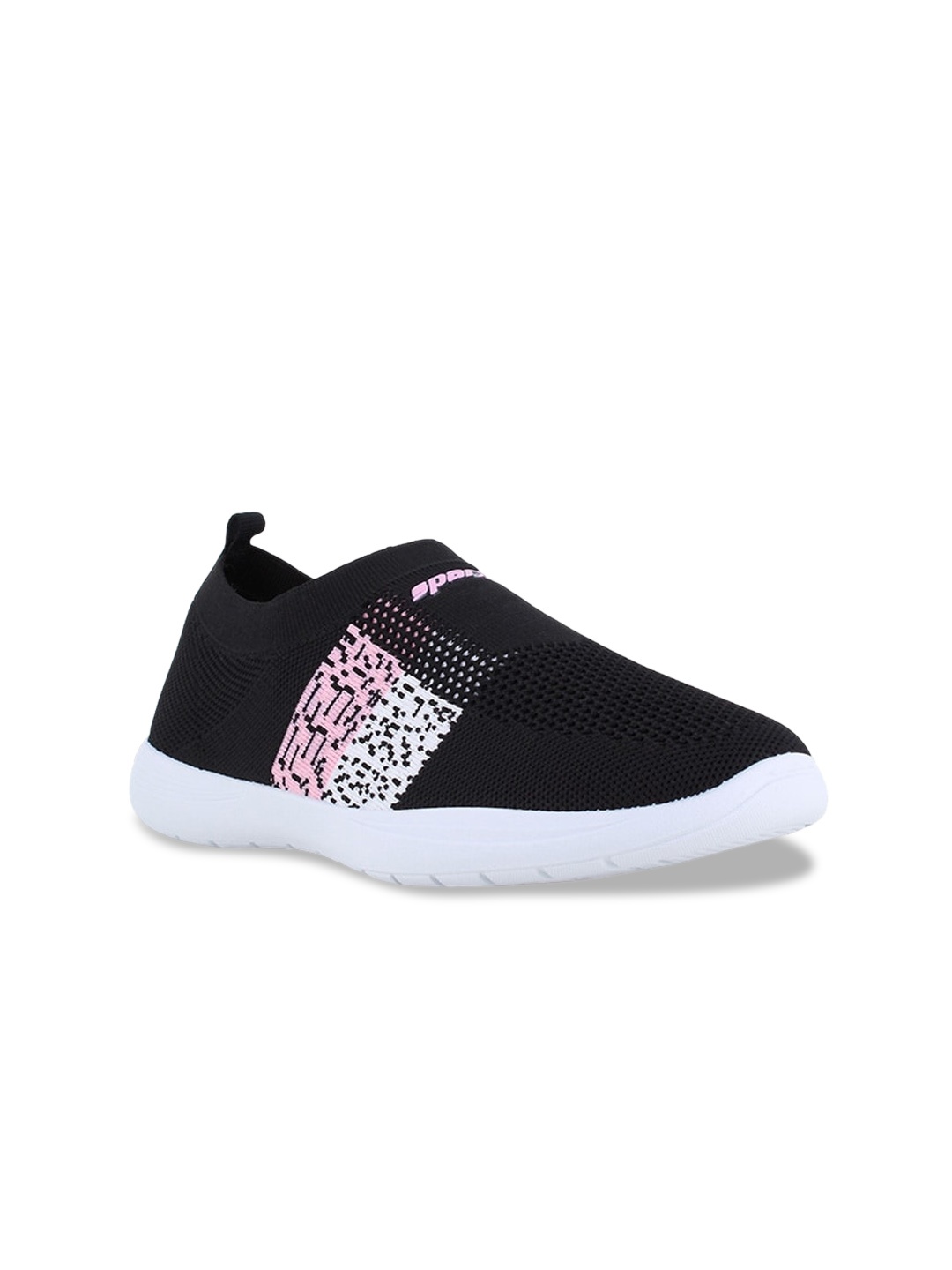 

Sparx Women Textured Comfort Insole Slip-On Shoes, Black
