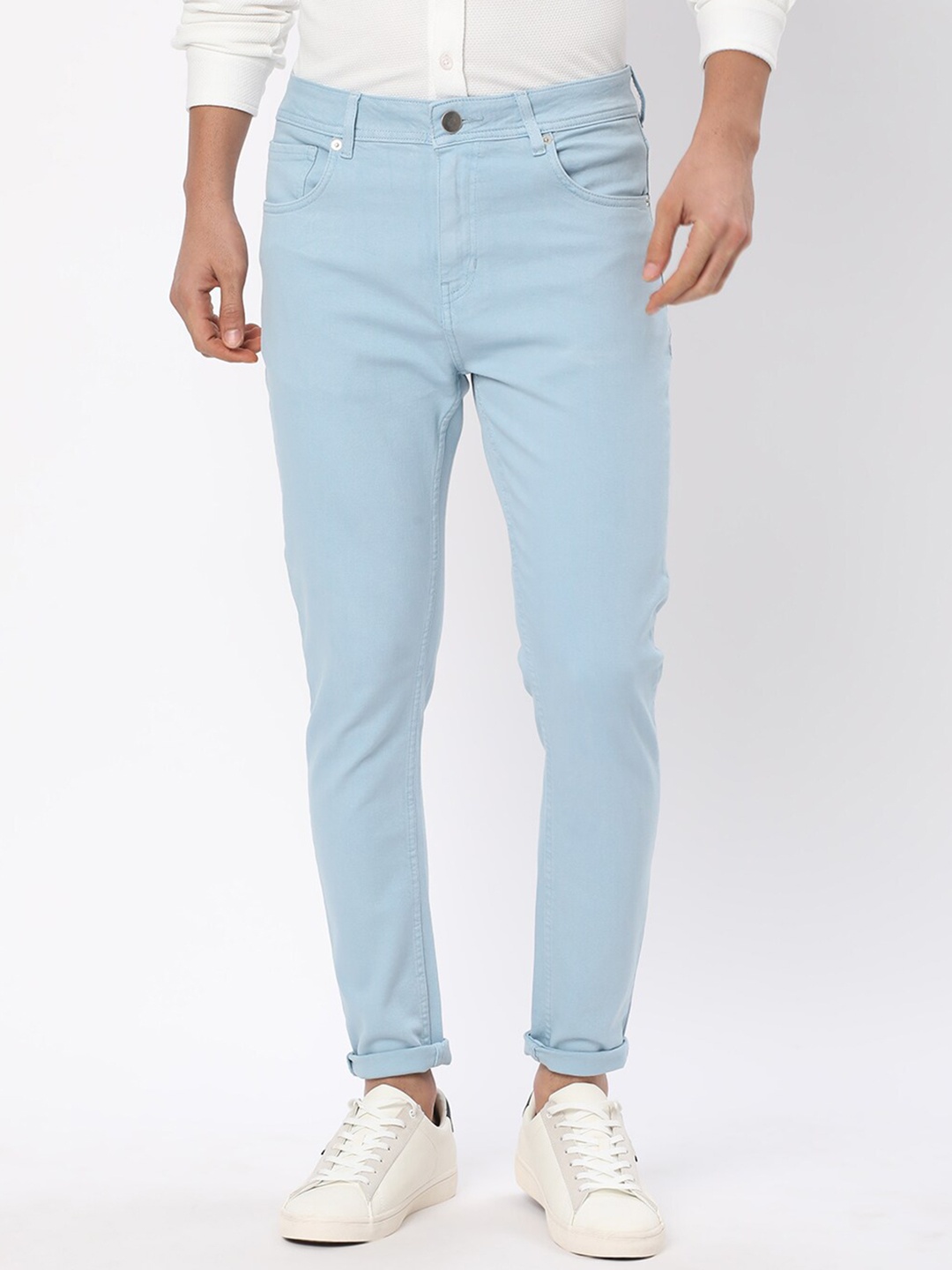 

R&B Men Mid-Rise Tapered Fit Cotton Jeans, Blue