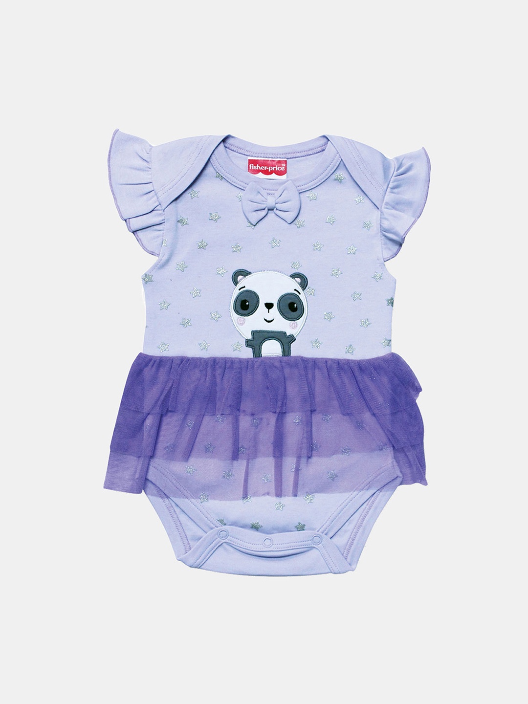 

Moms Love Infant Girls Panda Face Bodysuit, Lavender