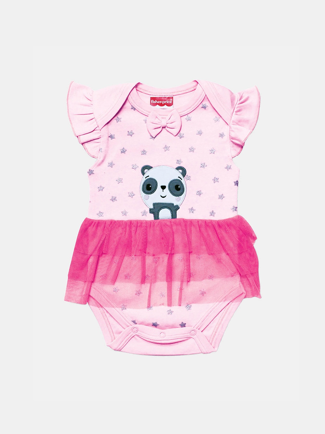 

Moms Love Infant Girls Embroidered Cotton Bodysuit, Pink
