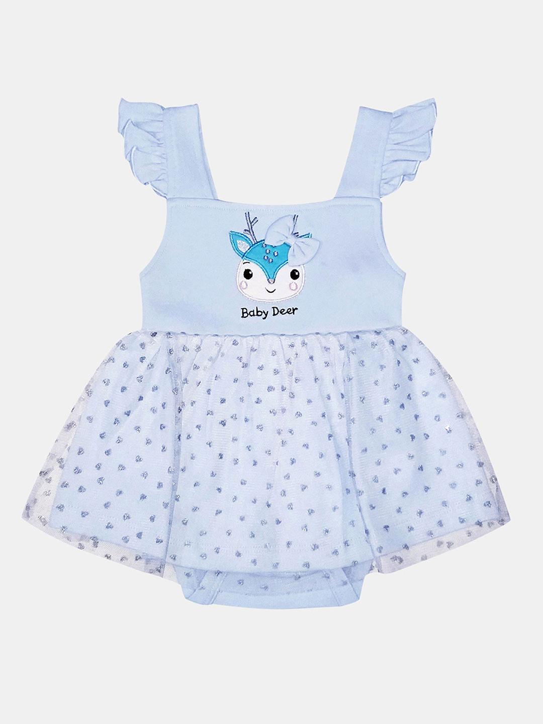 

Moms Love Infant Girls Embroidered Bodysuit, Blue