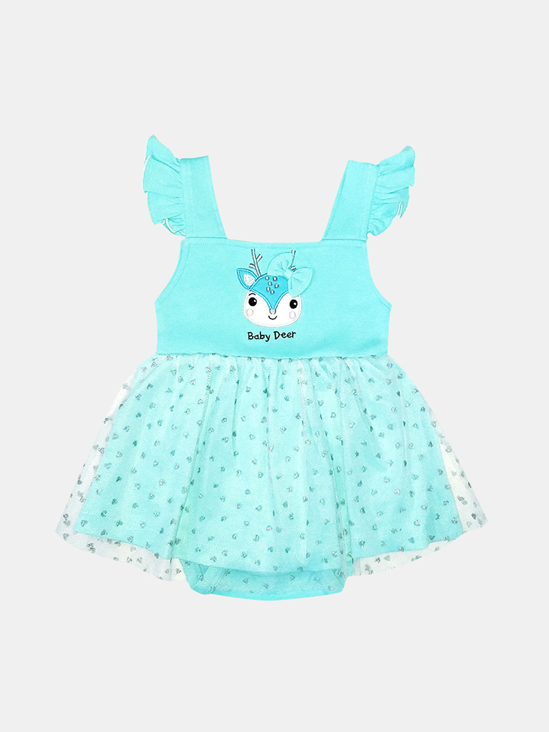 

Moms Love Infant Girls Embroidered Bodysuit, Sea green