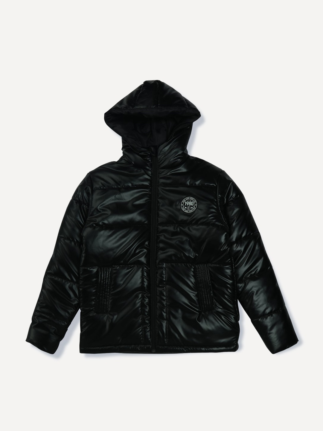 

Gini and Jony Boys Hooded Puffer Jacket, Black