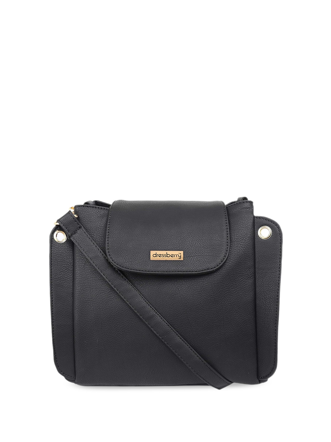 

DressBerry Black Structured Sling Bag